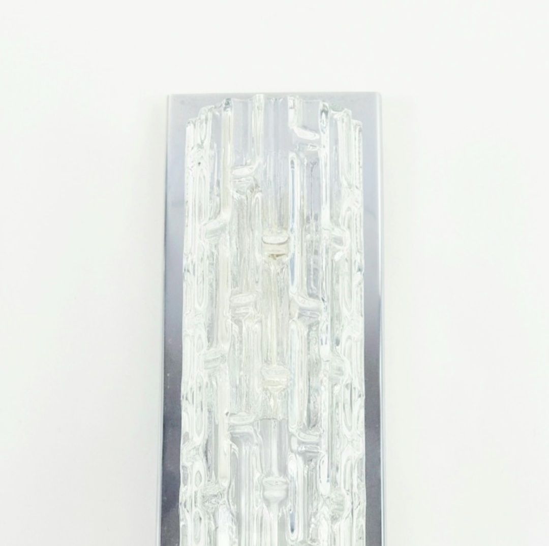 Pair Of Mid Century Modern Murano Glass Wall Lights From Doria, 1960s photo for sale
