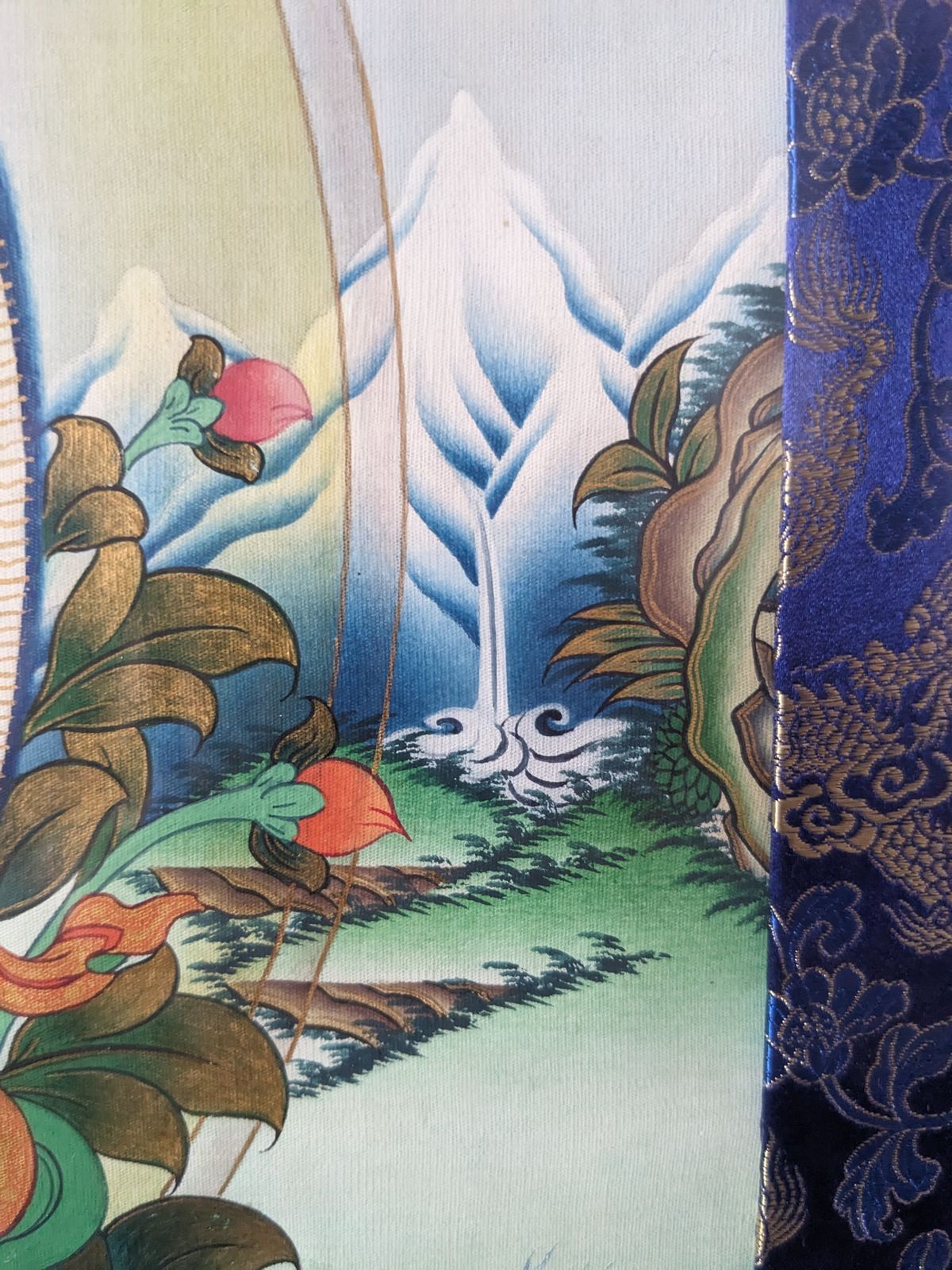 photo for sale White Tara Tibetan Thangka Painting Original Art