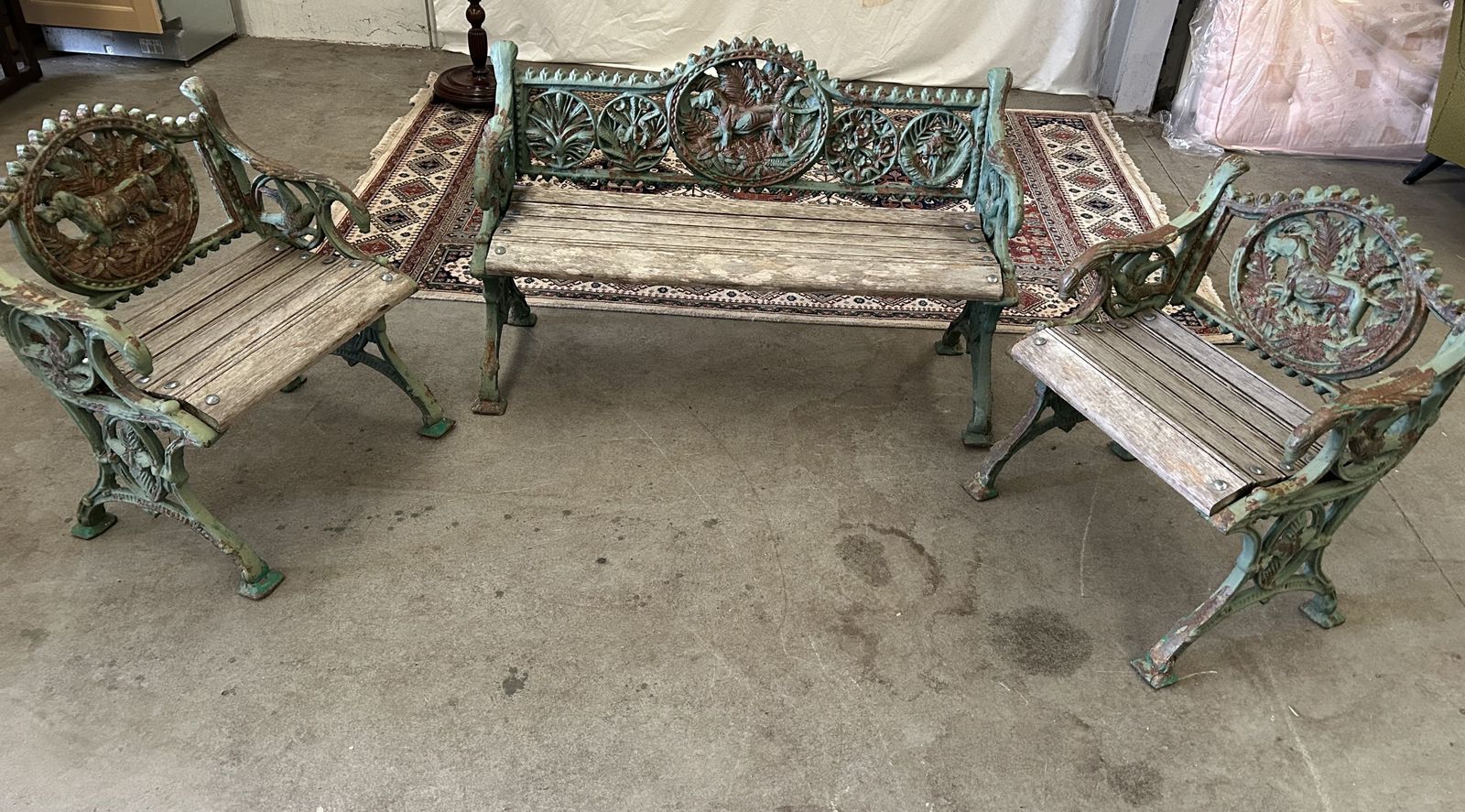 Cast Iron Garden Seating Set photo Garden Furniture