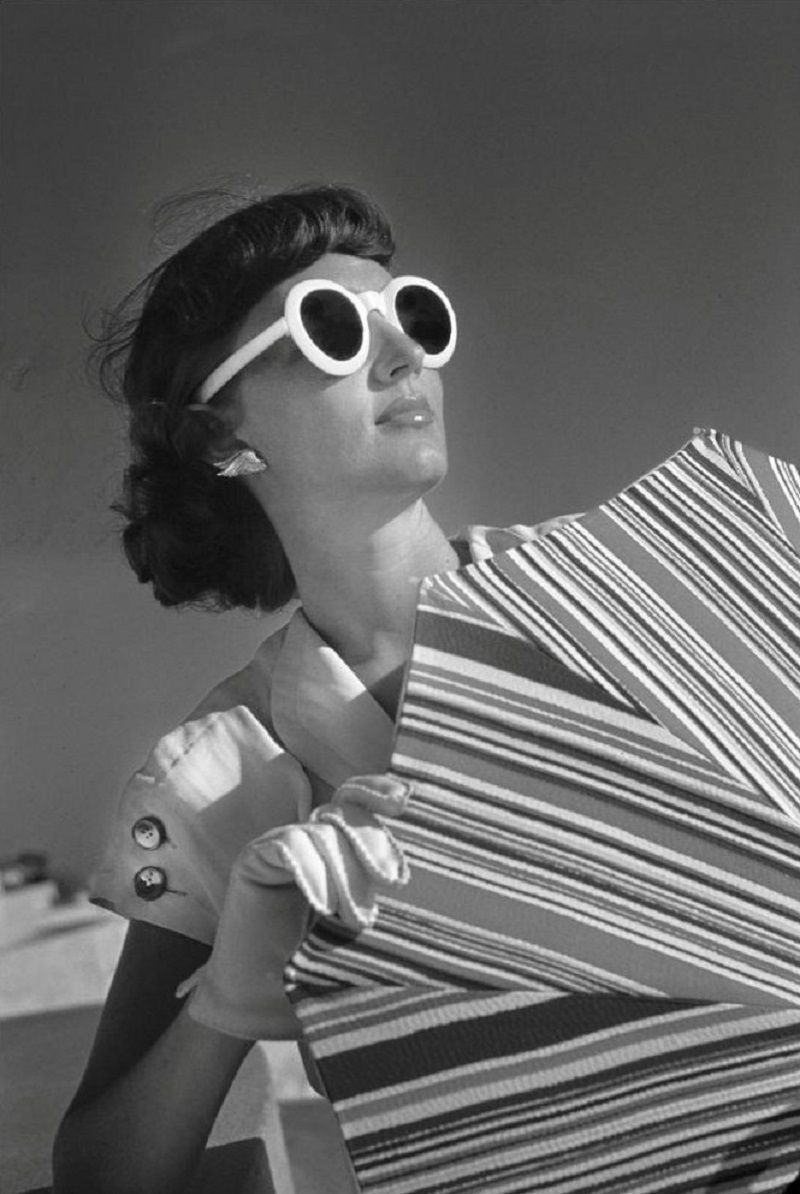 Toni Frissell 'Vogue Sunshine' 1946 Archival Pigment Print Framed In Black photo furniture