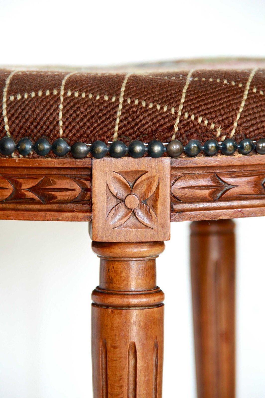 Luigina, Antique Louis XVI Style Foot Rest/ Stool, Italy, 1940s photo 470.0
