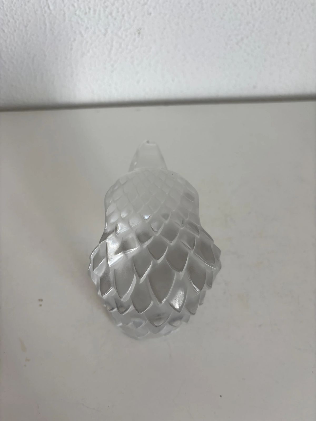 photo buy Lalique France "Eagle Head" — Frosted Crystal Eagle Head Mascot, Signed, 1980s — Art Deco, Paperweight, French Glass Figurine