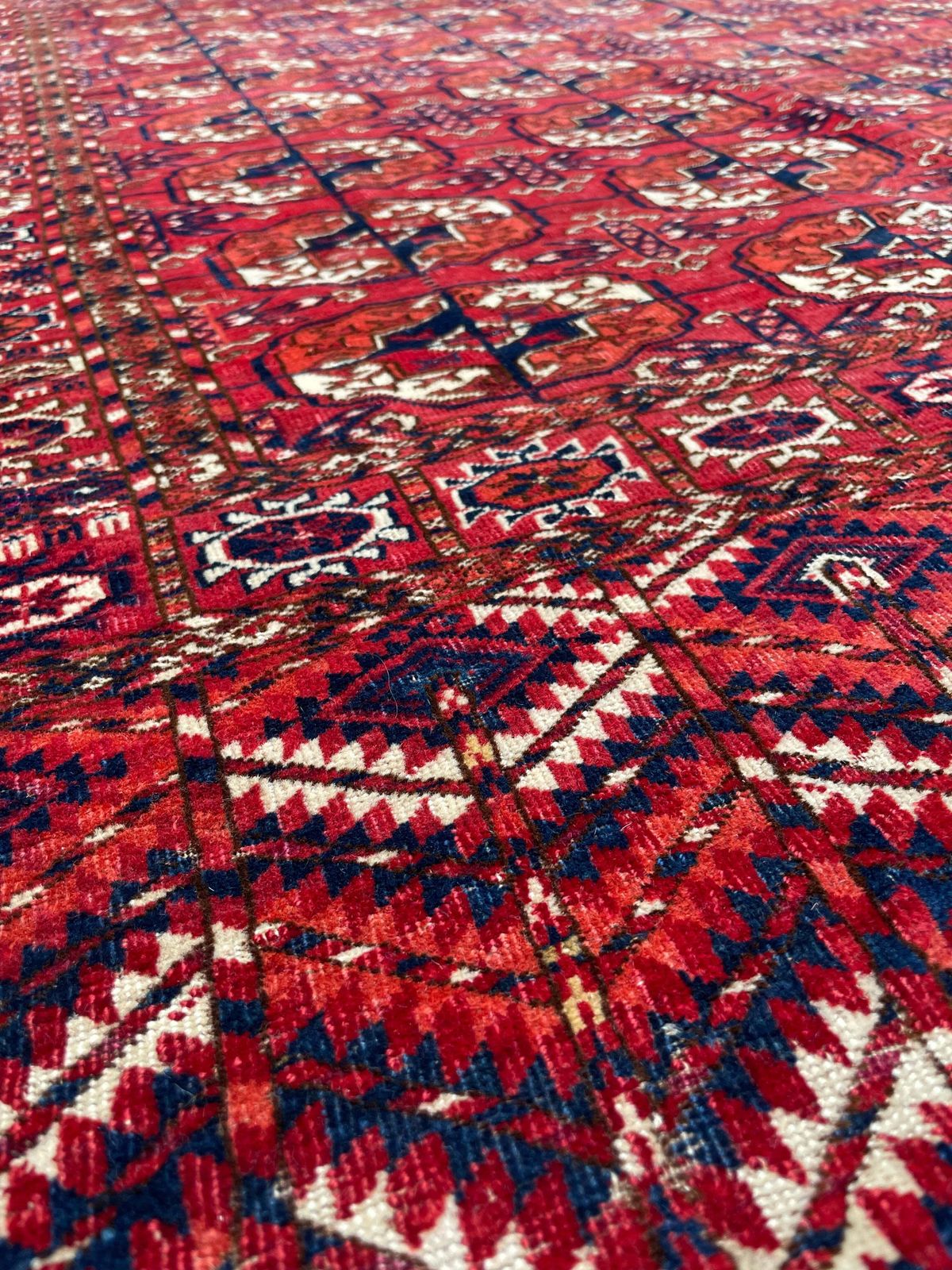 Antique Tekke Turkoman Dowry Rug With Silk Highlights photo for sale