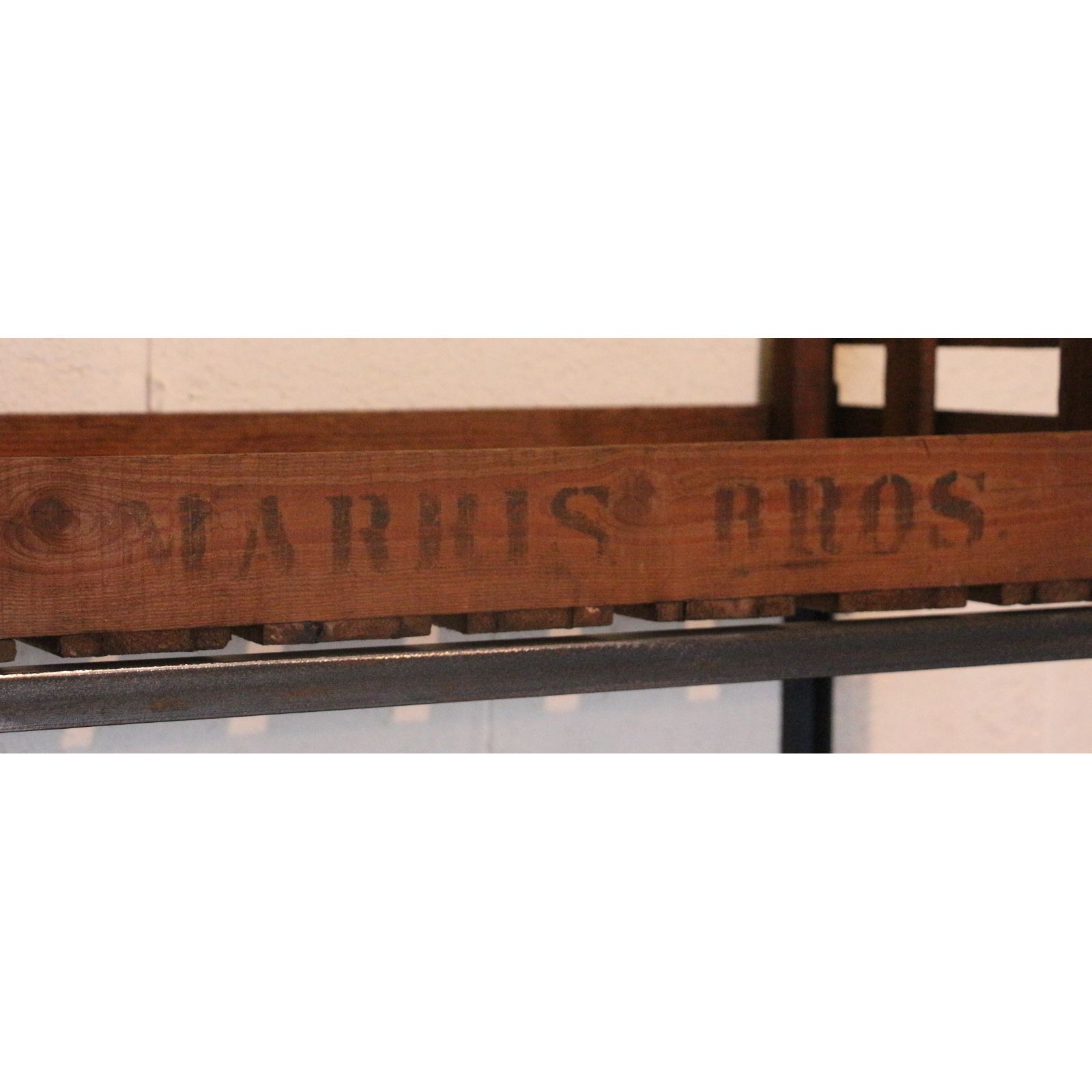 Large Rustic Bakers Rack, Shop Display Stand, Storage Rack, Kitchen Stand, Set With Flat Potato Chitting Trays photo vinterior