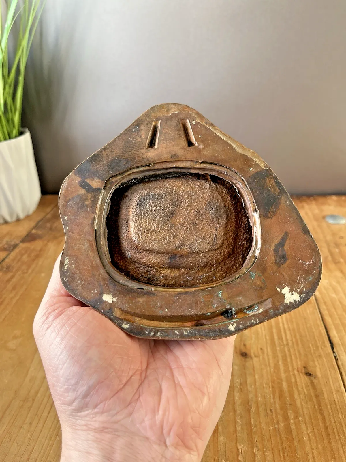 photo buy Vintage 60's Copper Camp Nou Barcelona Football Stadium Desk Ashtray Paperweight