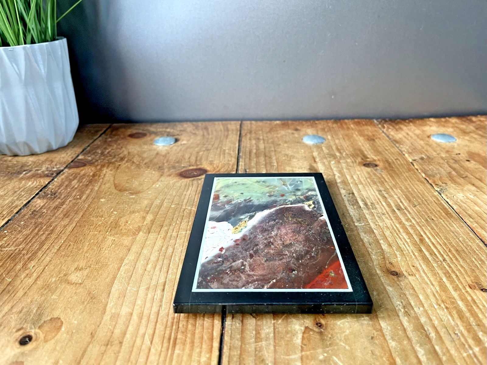 Polished Jasper Hardstone Mineral Panel Stone Slab Slice Desk Paperweight Trivet photo Home Decor
