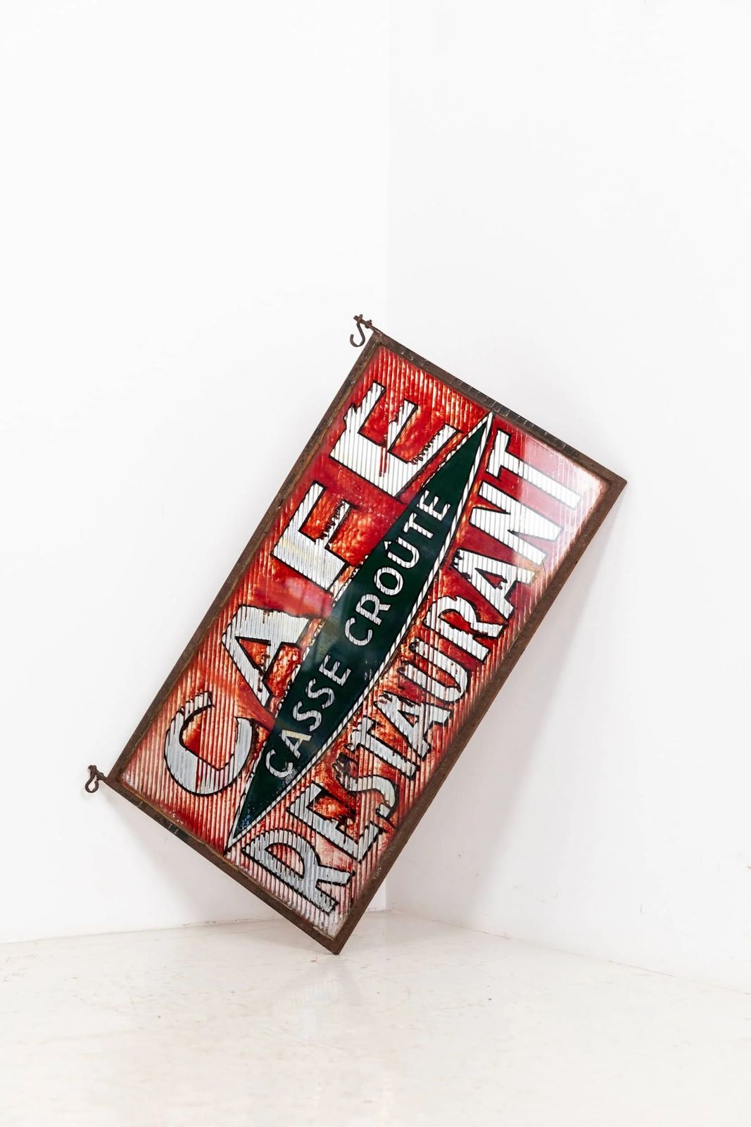 Vintage French Cafe Double Sided Trade Sign