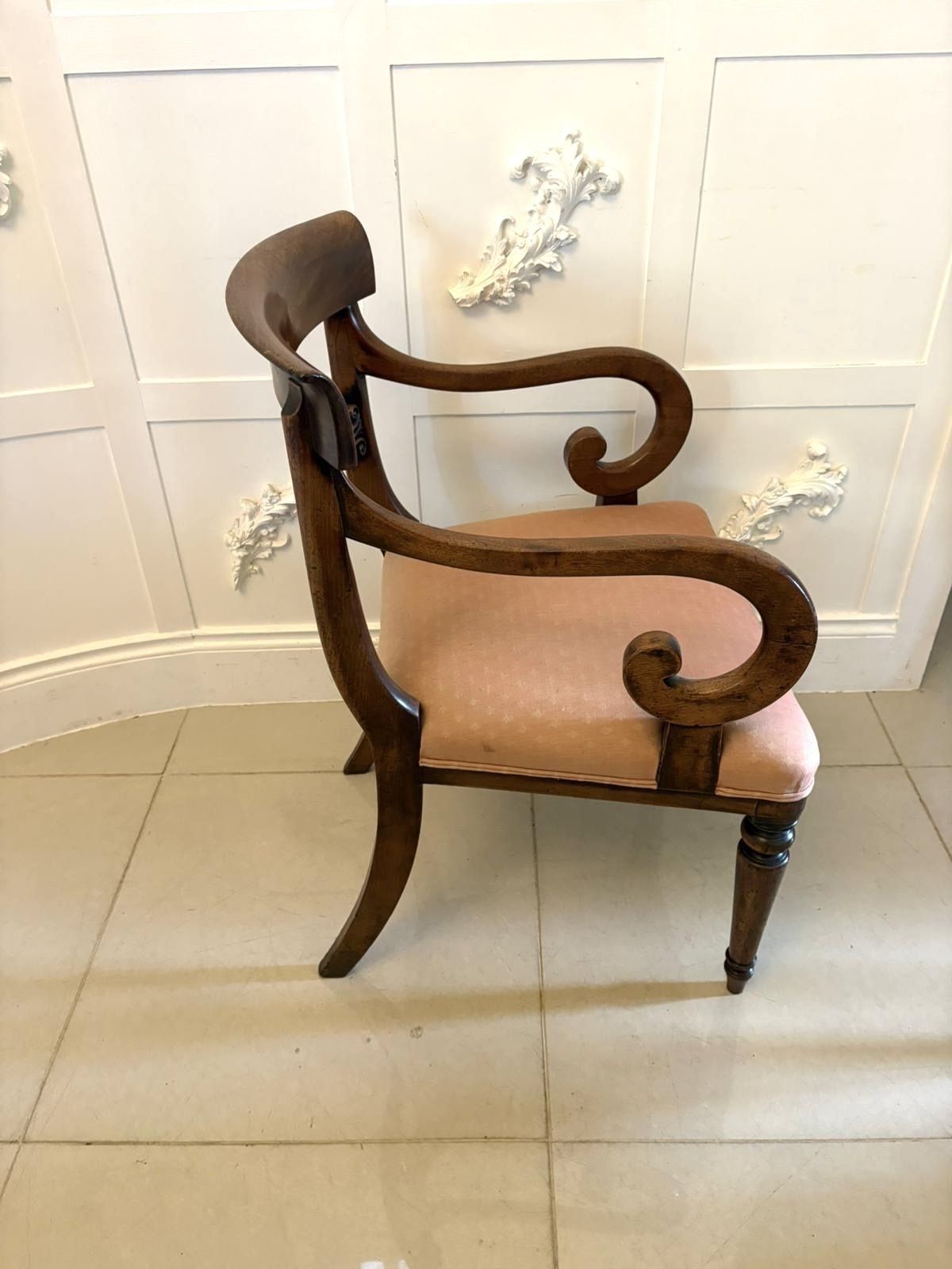 Antique 19th Century Mahogany Set Of 6 Dining Chairs Including 2 Carvers photo buy