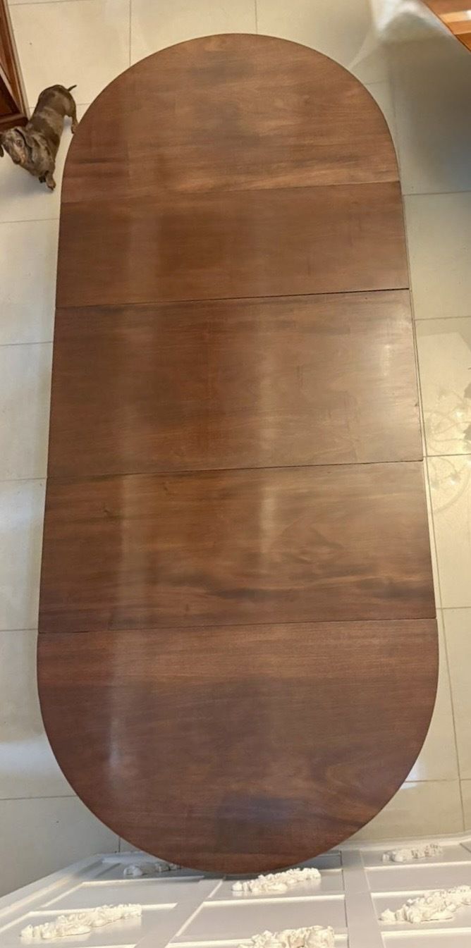 Antique Mahogany Triple Pillar Dining Table 12–14 Seater Extending With Two Leaves photo 27000.0