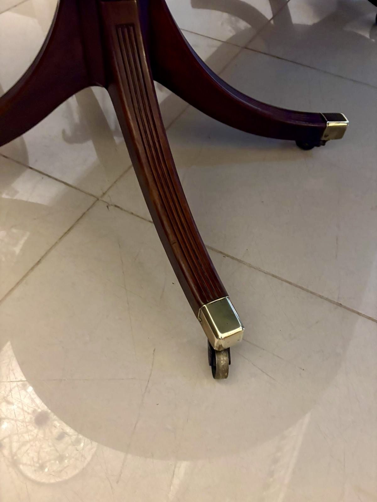 photo for sale Antique Mahogany Triple Pillar Dining Table 12–14 Seater Extending With Two Leaves