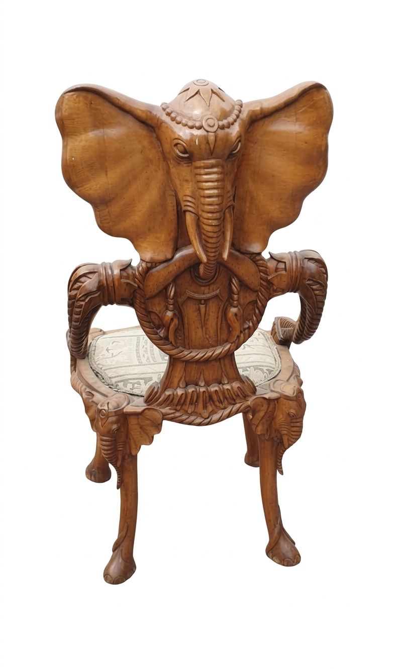 Elephant Chairs Hand Carved In Tropical Wood photo 300.0