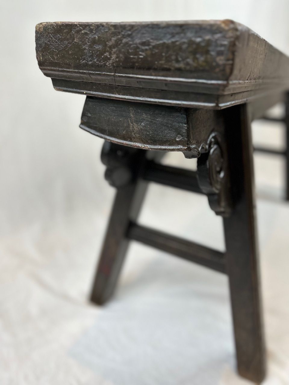 Antique Chinese Wooden Bench, 19th Century photo furniture