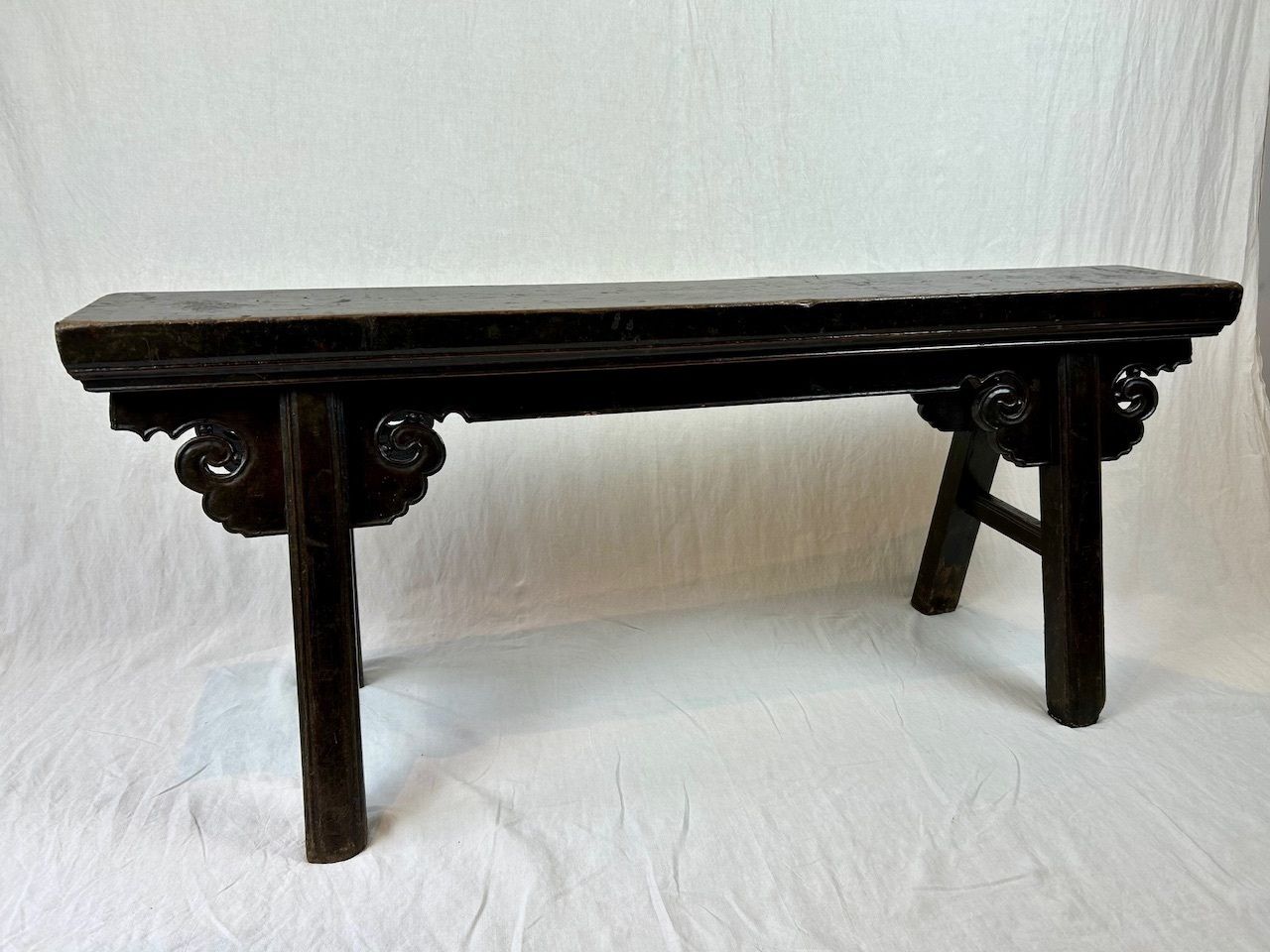 Antique Chinese Wooden Bench, 19th Century photo Furniture