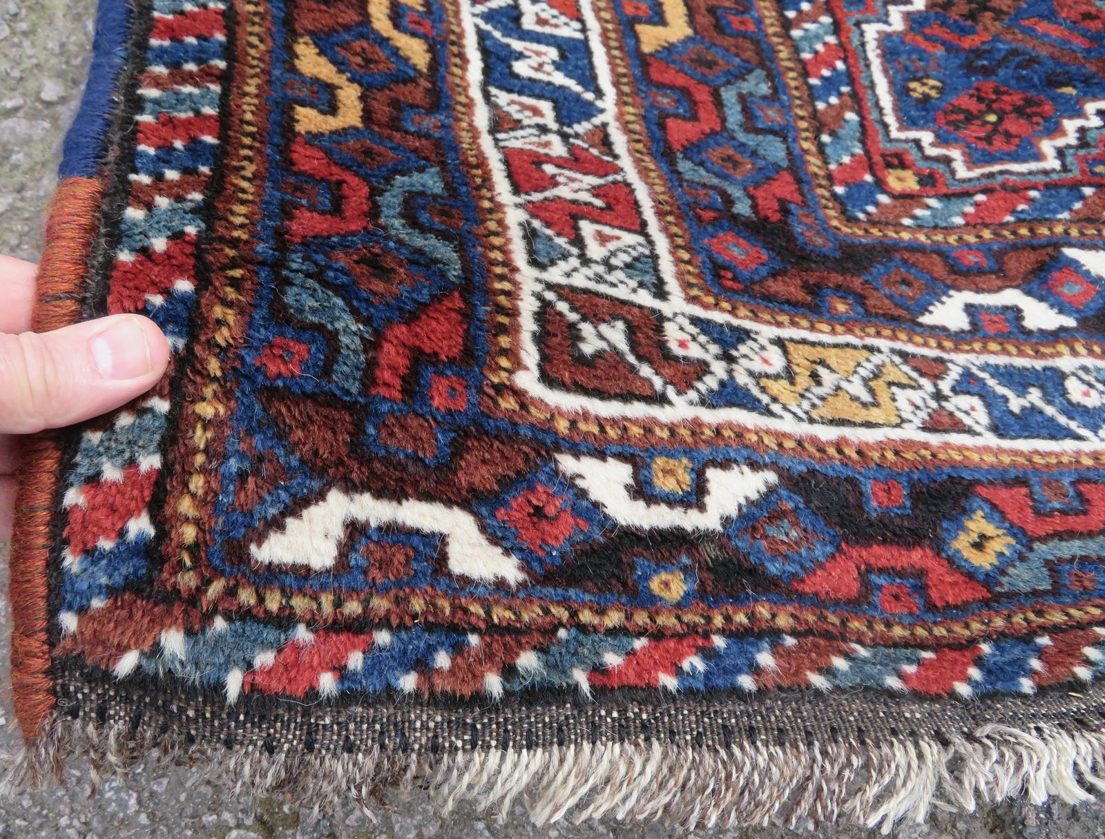photo furniture Antique Tribal Rug. 214cm X 167cm.
