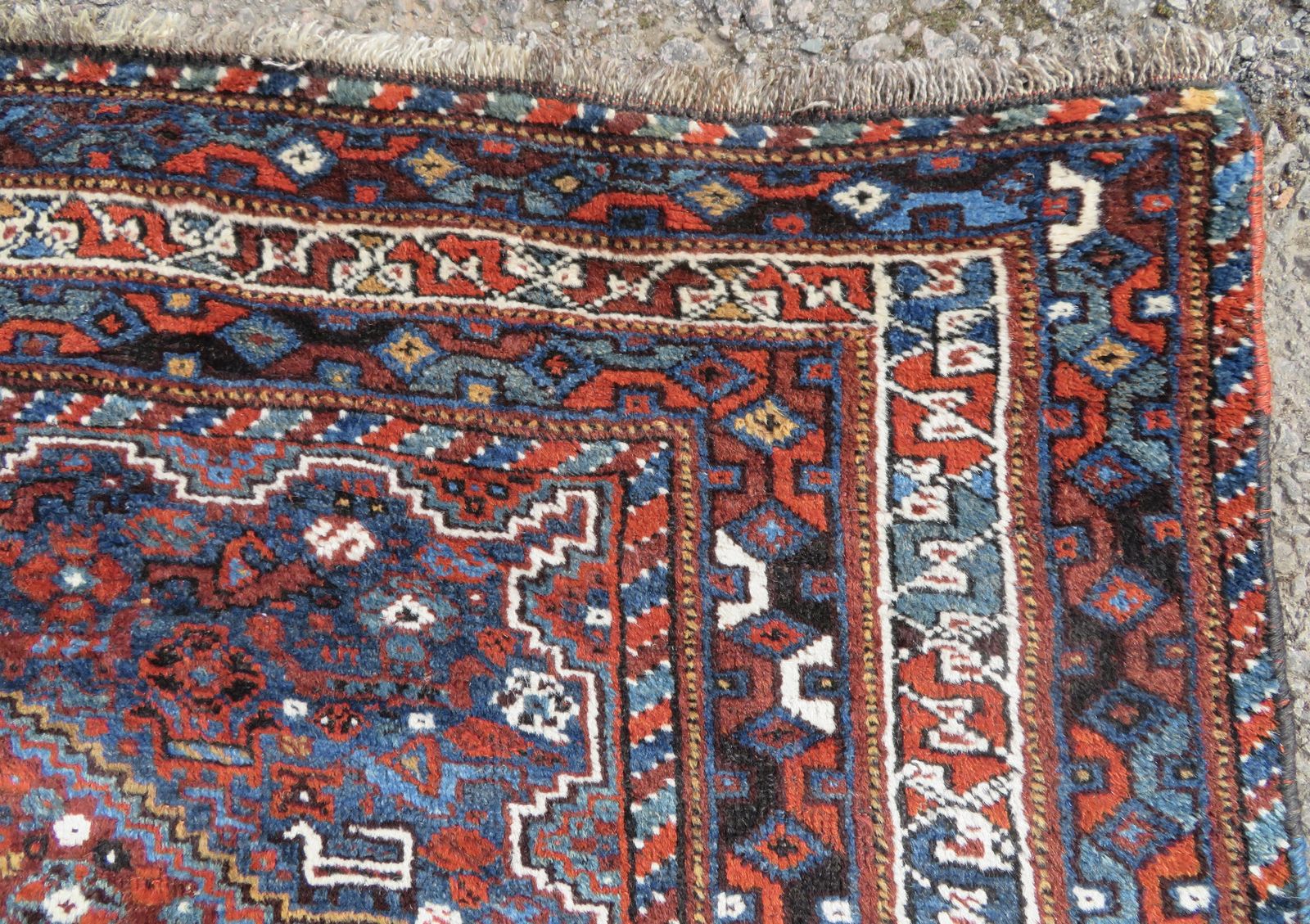 2150.0 Antique Tribal Rug. 214cm X 167cm. photo