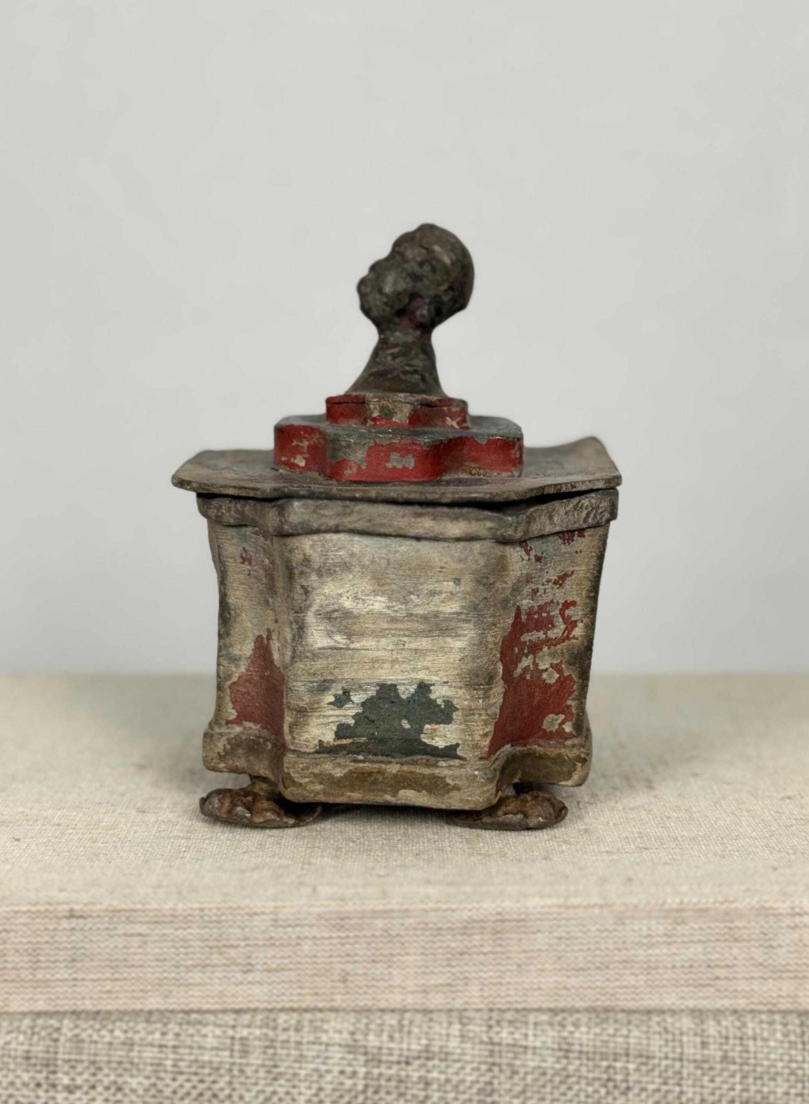 1700s Antique Lead Tobacco Jar | 18th Century Tobacco Pot | Colonial Decor photo buy