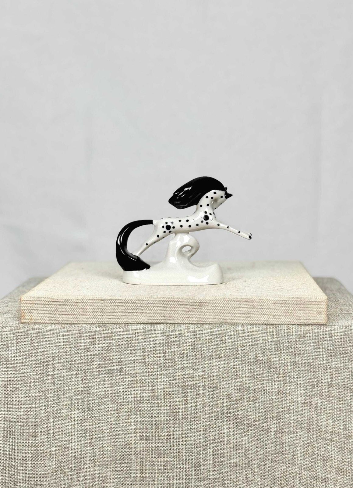 Vintage Porcelain Horse | Mid Century Modern Ceramic Horse Sculpture | Retro Animal Figurine photo for sale