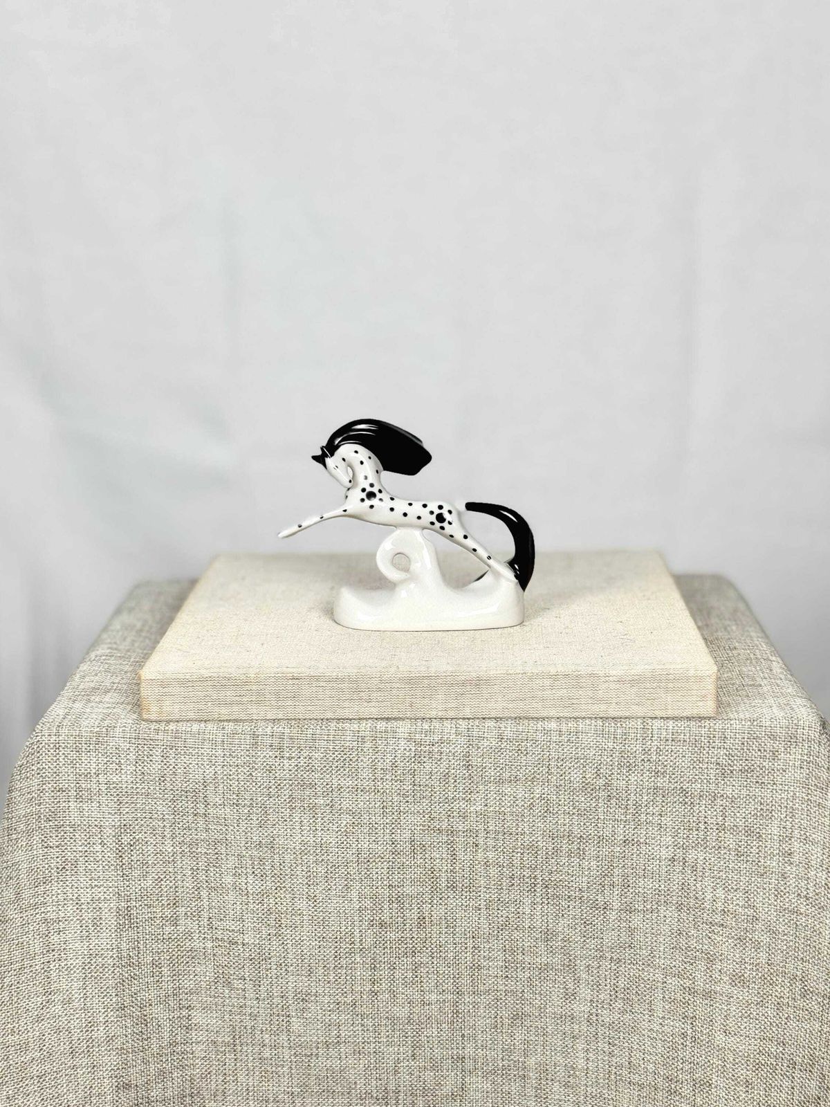 Vintage Porcelain Horse | Mid Century Modern Ceramic Horse Sculpture | Retro Animal Figurine photo vintage