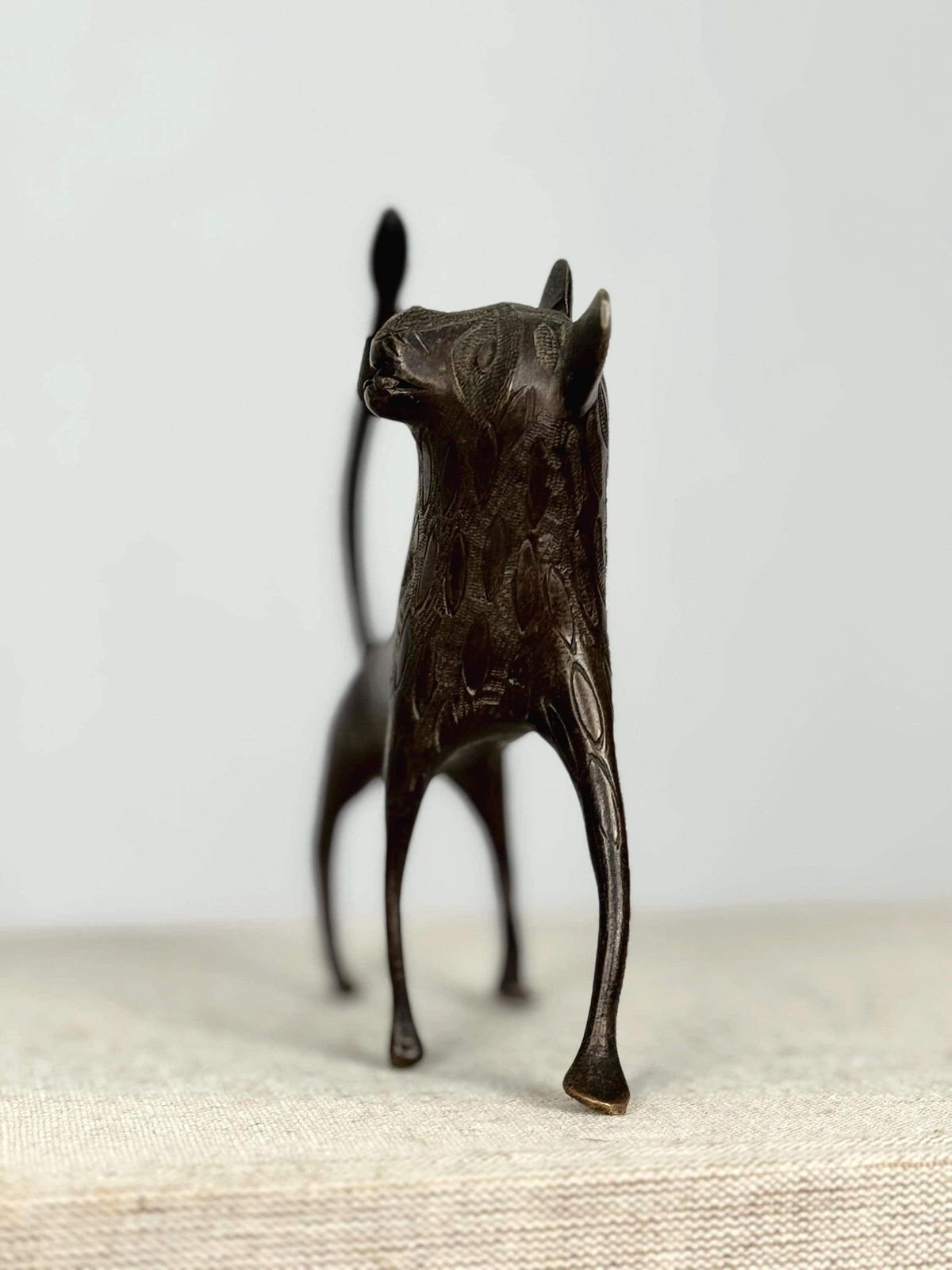 Vintage African Benin Bronze Leopard Sculpture | West African Sculpture | African Bronze Figure photo buy