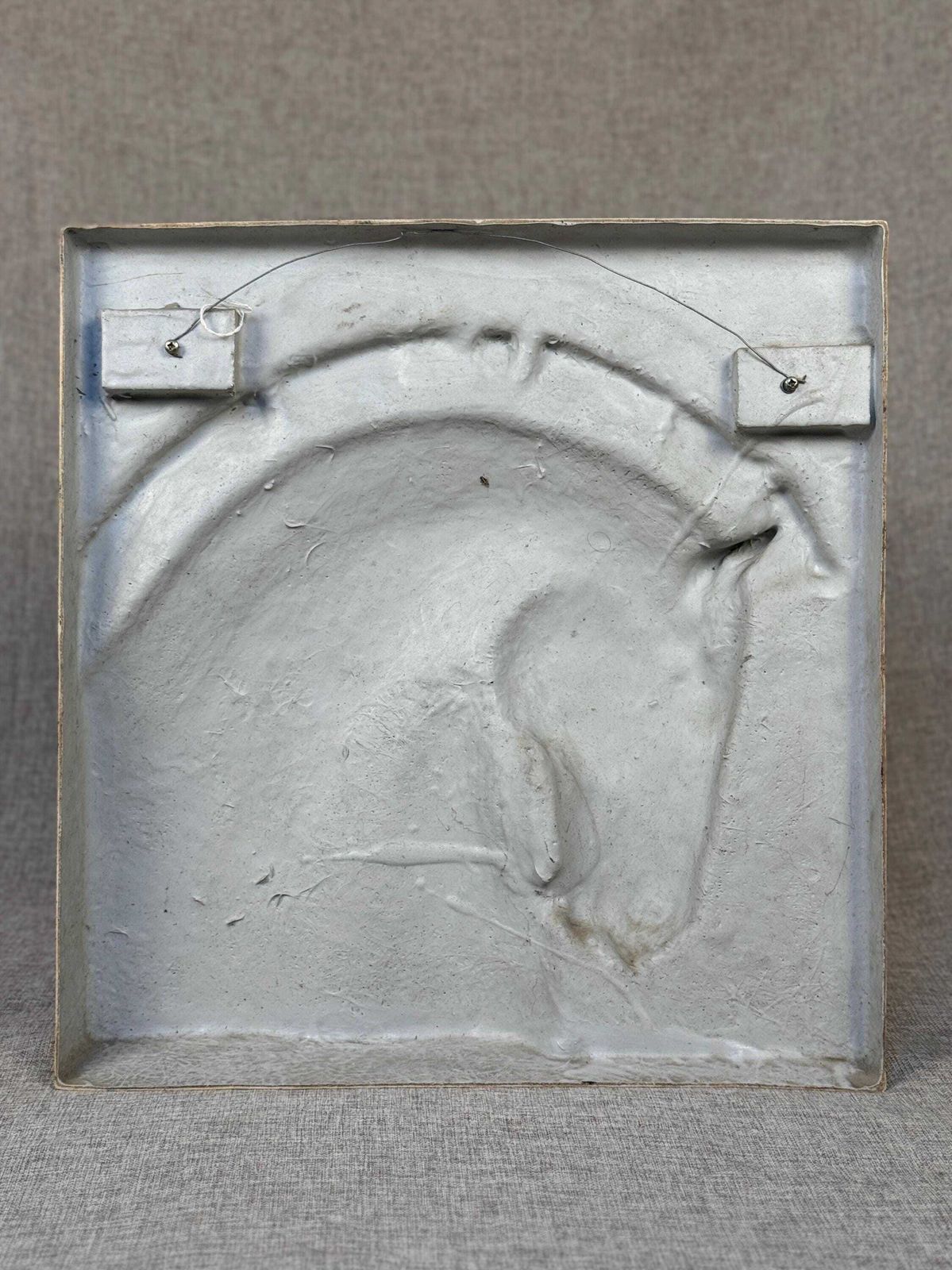 Large Horse Wall Sculpture, Brutalist Fibreglass Relief, Vintage Sculptural Wall Hanging photo 280.0