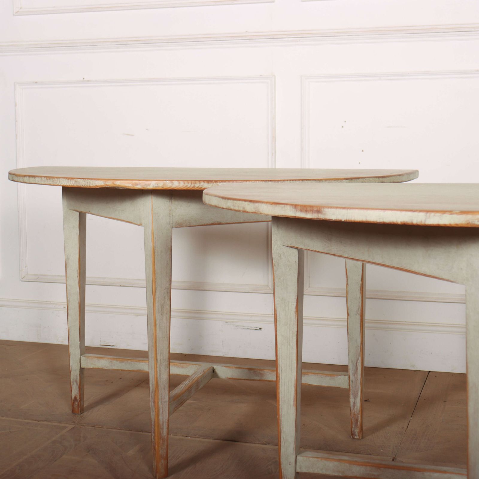 Pair Of Swedish Demi Lune Console Tables photo furniture