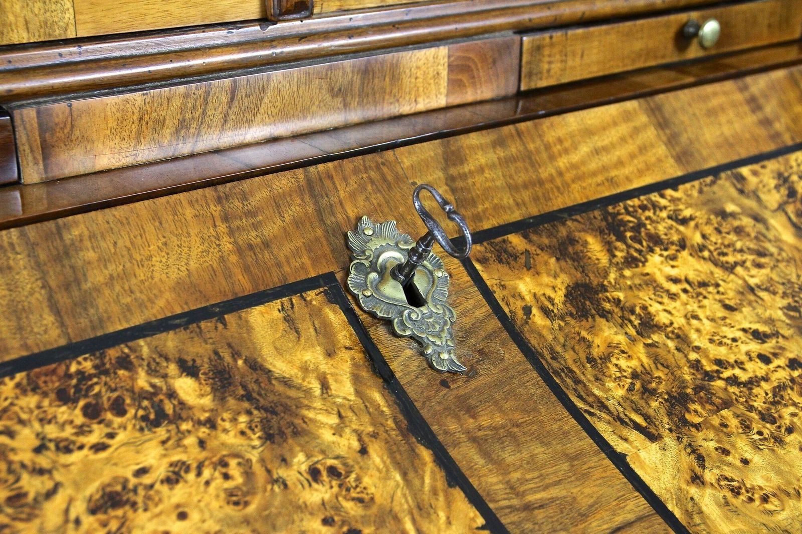 18th Century Baroque Secretaire/ Writing Cabinet, Germany Ca. 1770 photo vintage