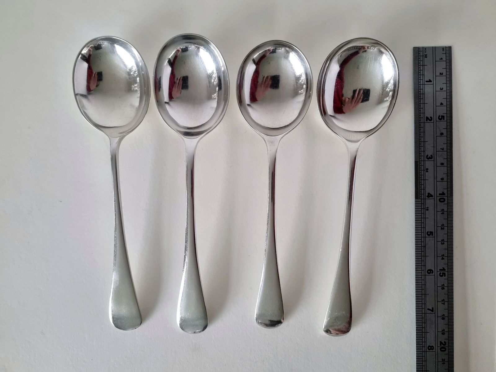 Vintage Silverplate Soup Spoons Set, Mismatched Epns Flatware, Sheffield photo furniture