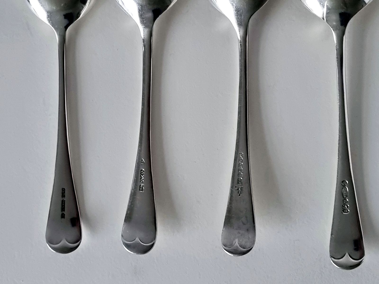 Home Decor Vintage Silverplate Soup Spoons Set, Mismatched Epns Flatware, Sheffield photo