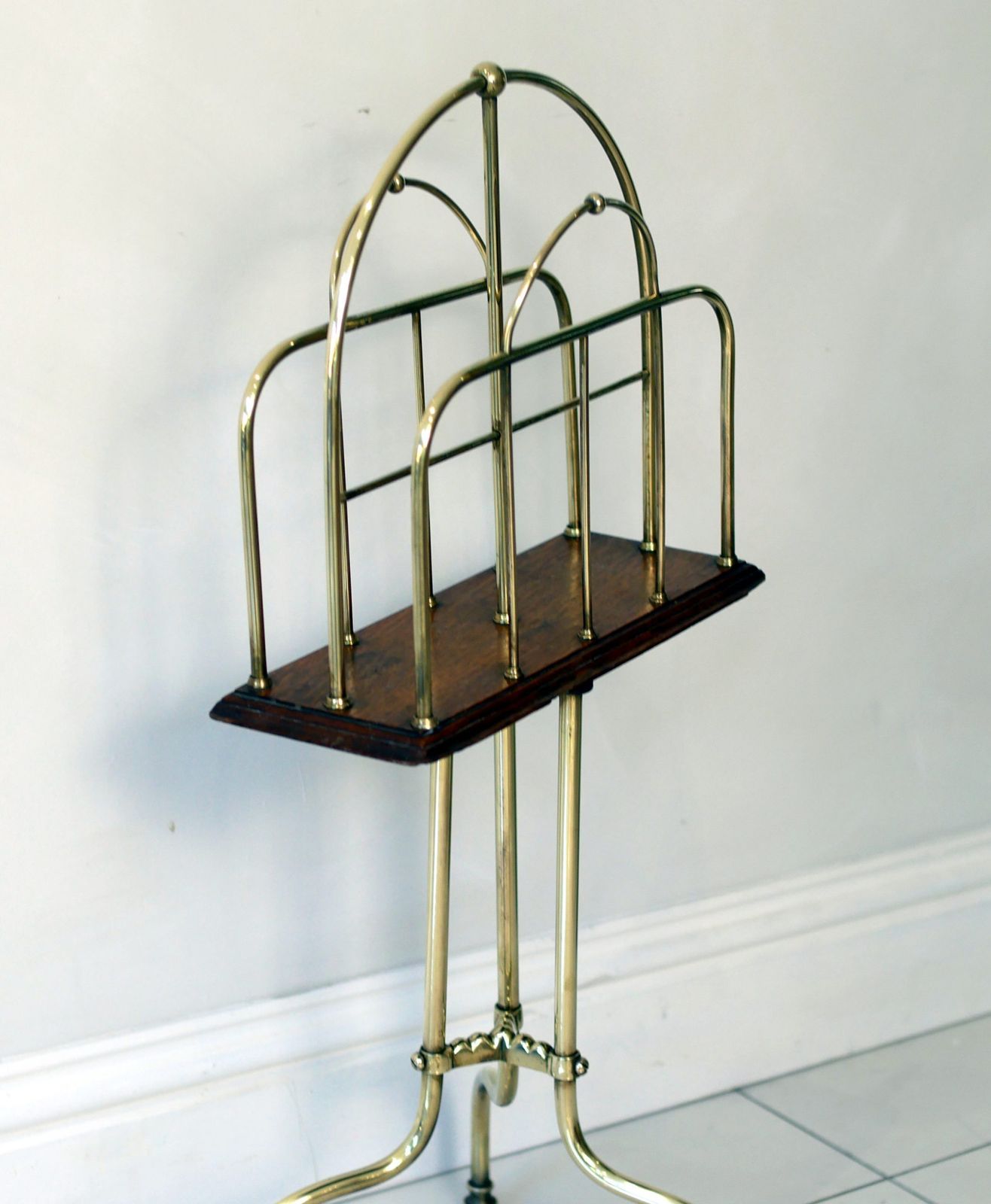 Home Decor Antique Victorian Paper Magazin Rack Stand Canteerbury photo