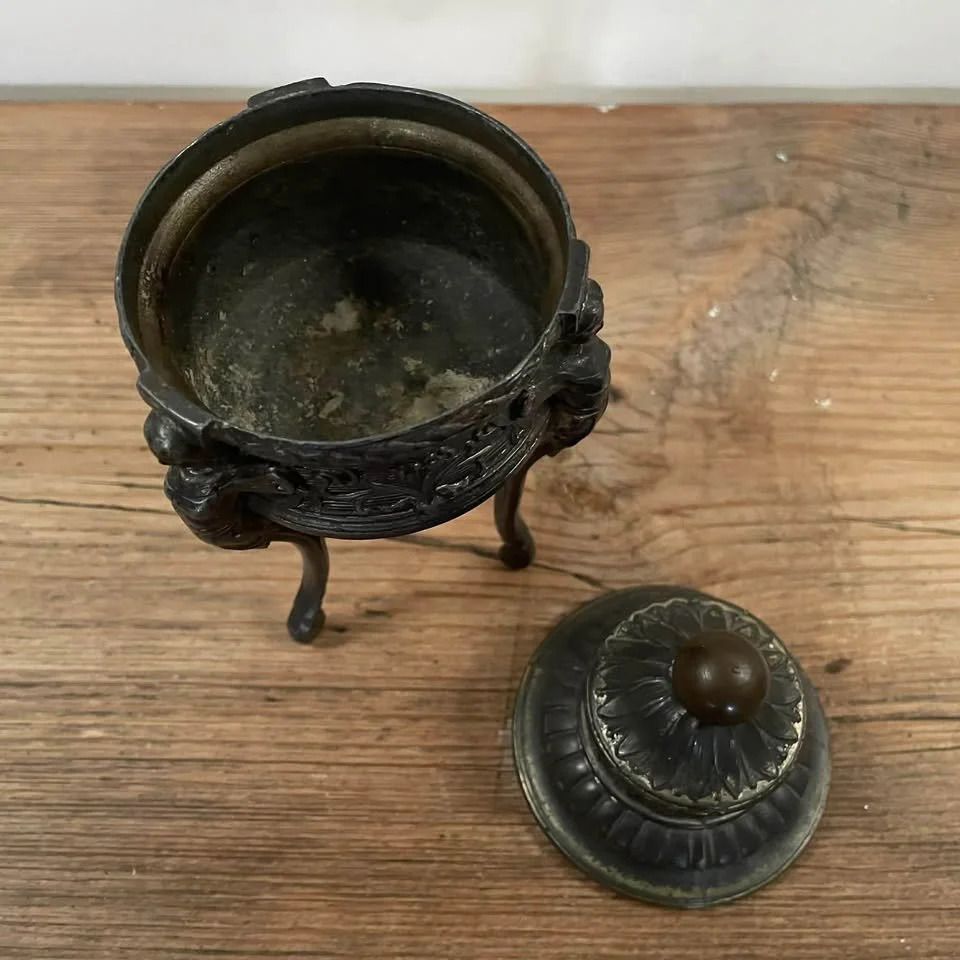Antique French Religious Incense Burner photo vinterior