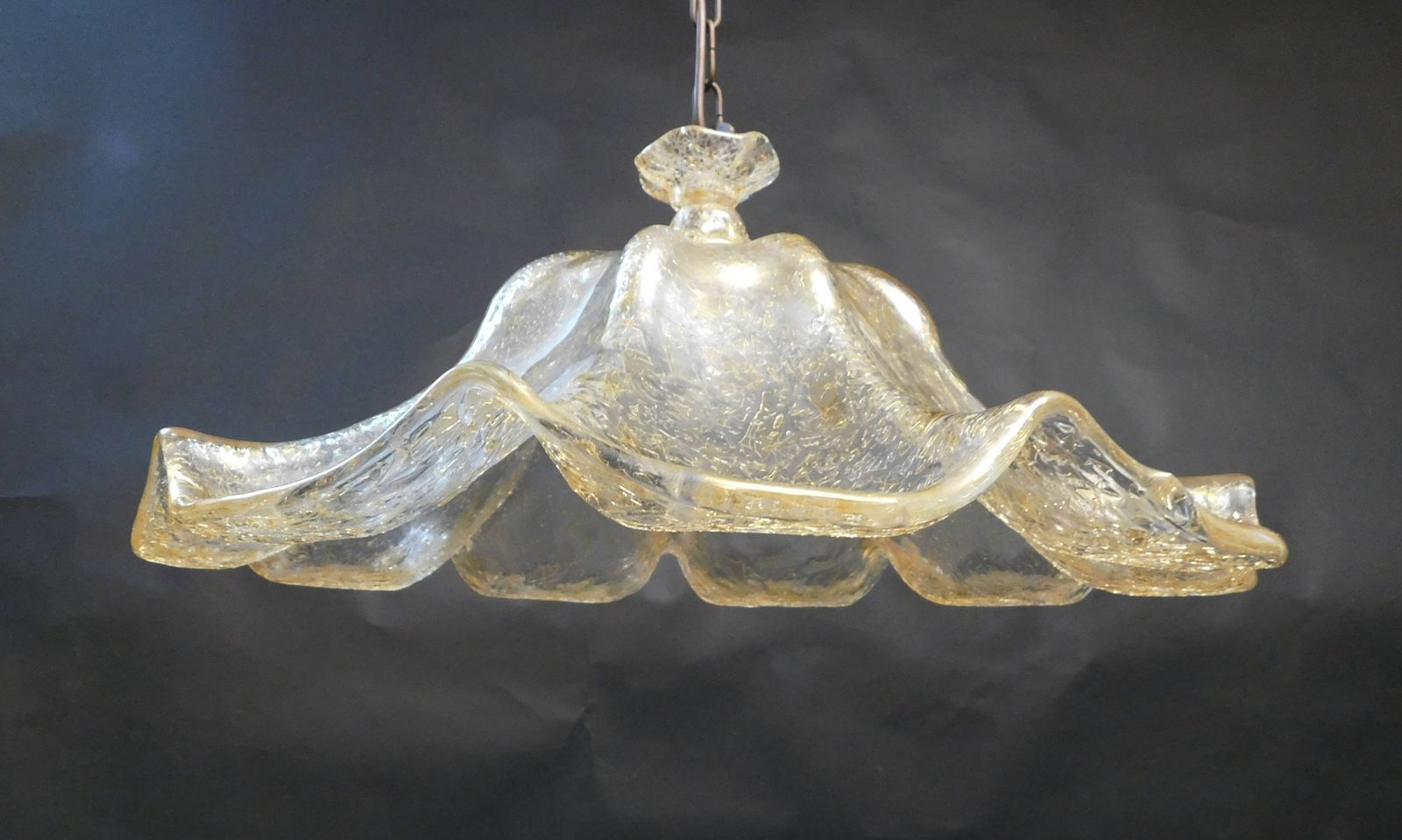 Murano Flower Pendant By Mazzega photo for sale