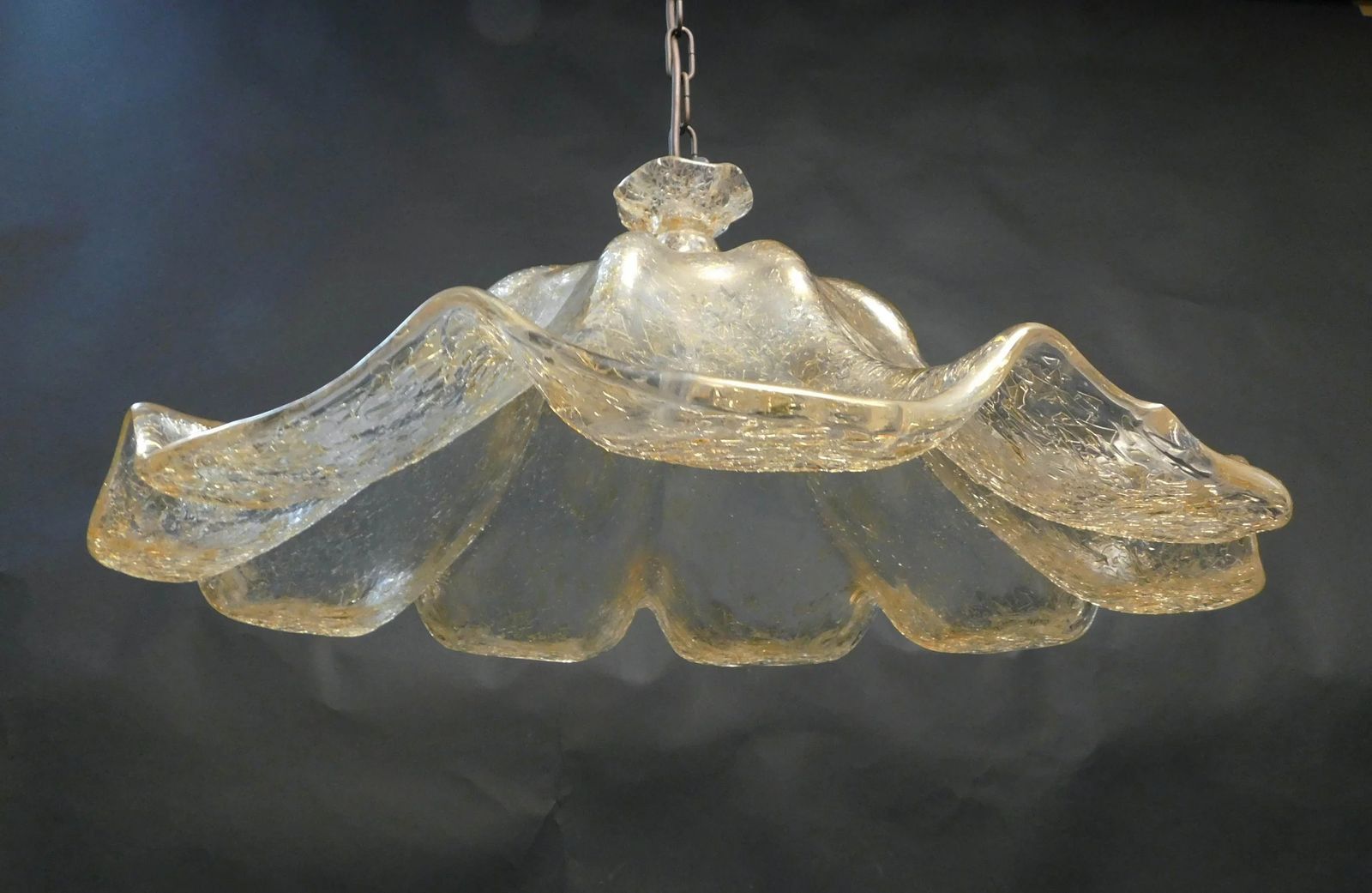 Murano Flower Pendant By Mazzega photo vinterior