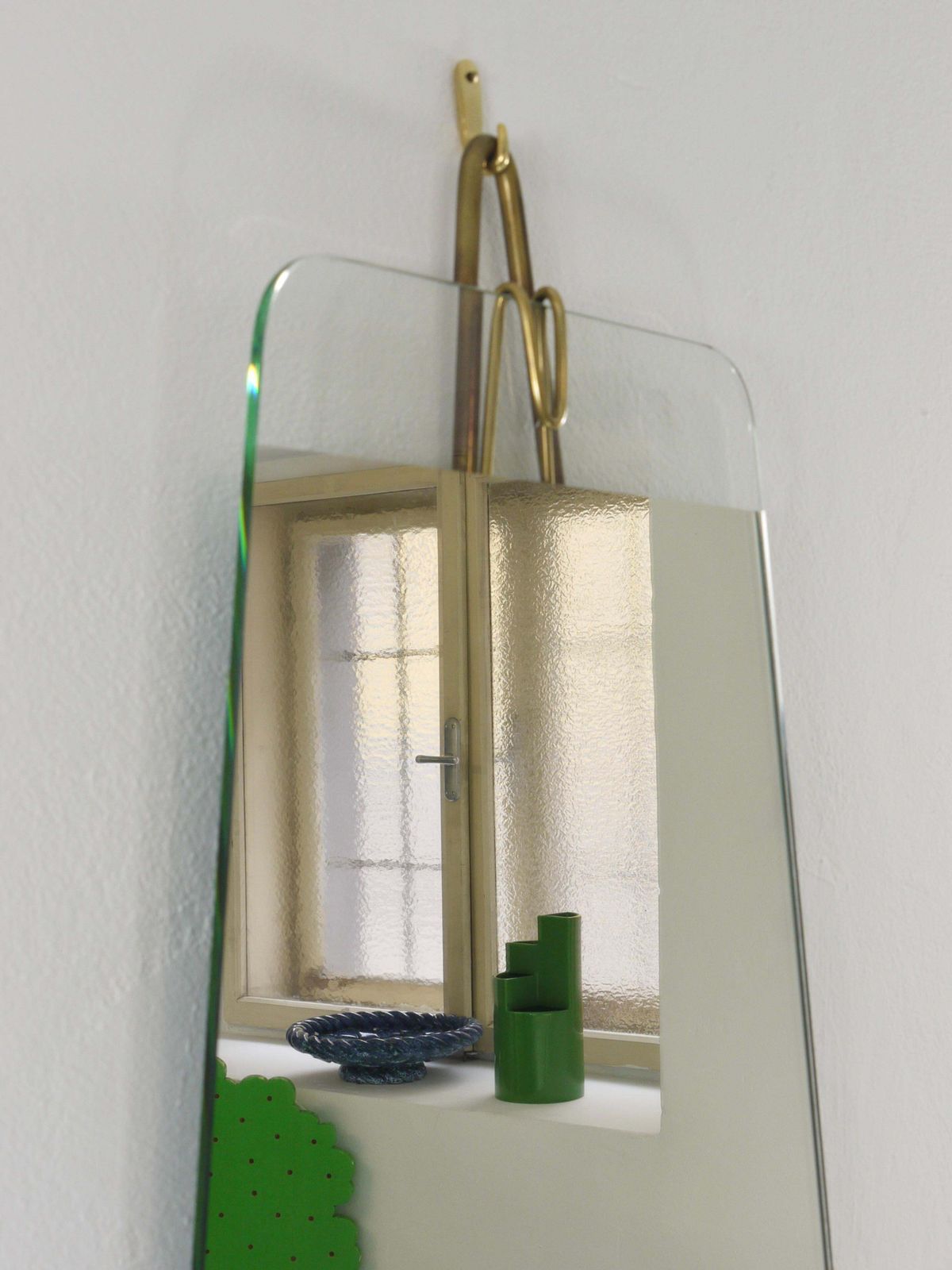 Carl Aubock Vienna Rare Brass Wall Mirror No. 38, Austria, 1950s photo for sale