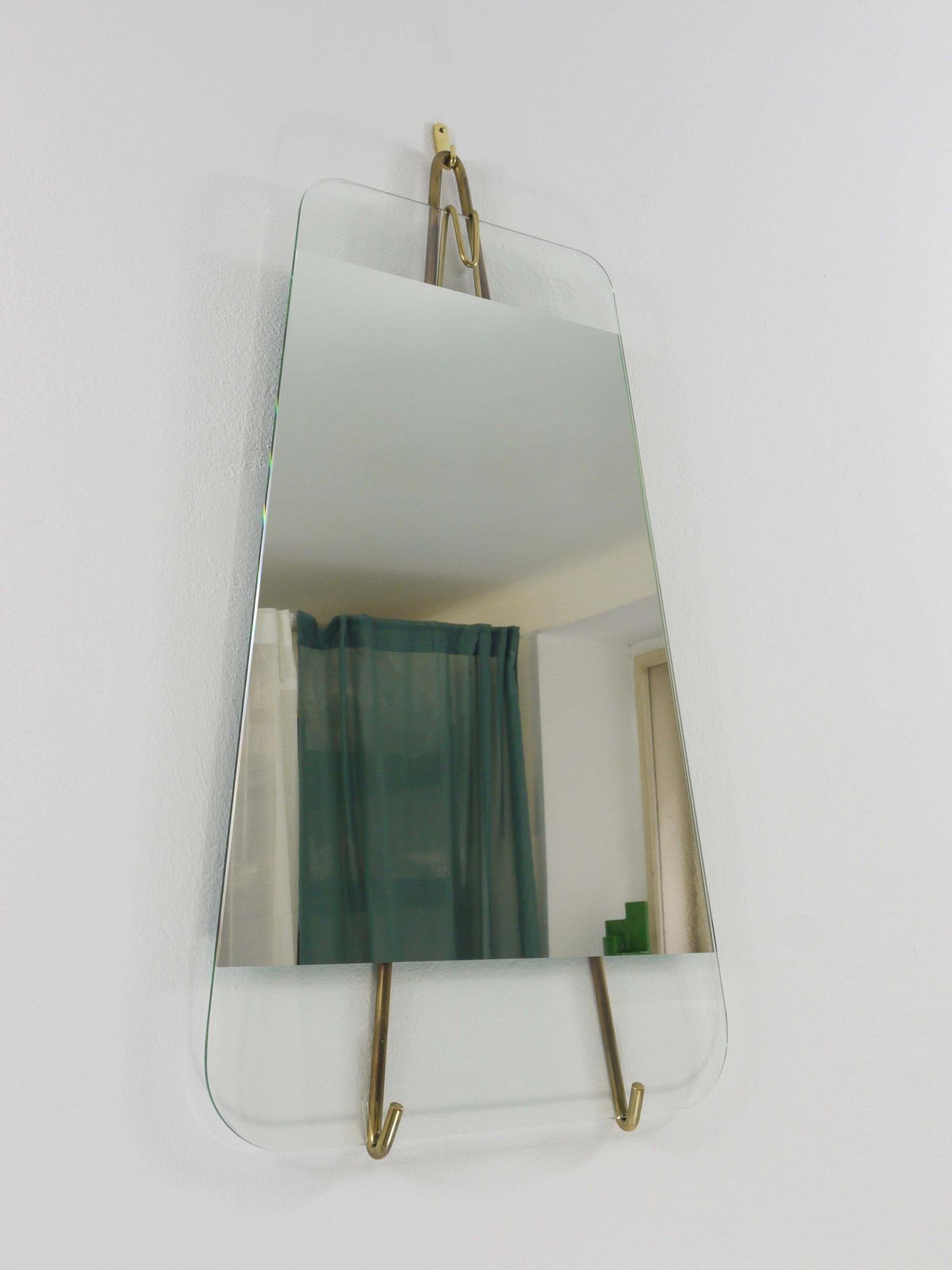photo vintage Carl Aubock Vienna Rare Brass Wall Mirror No. 38, Austria, 1950s
