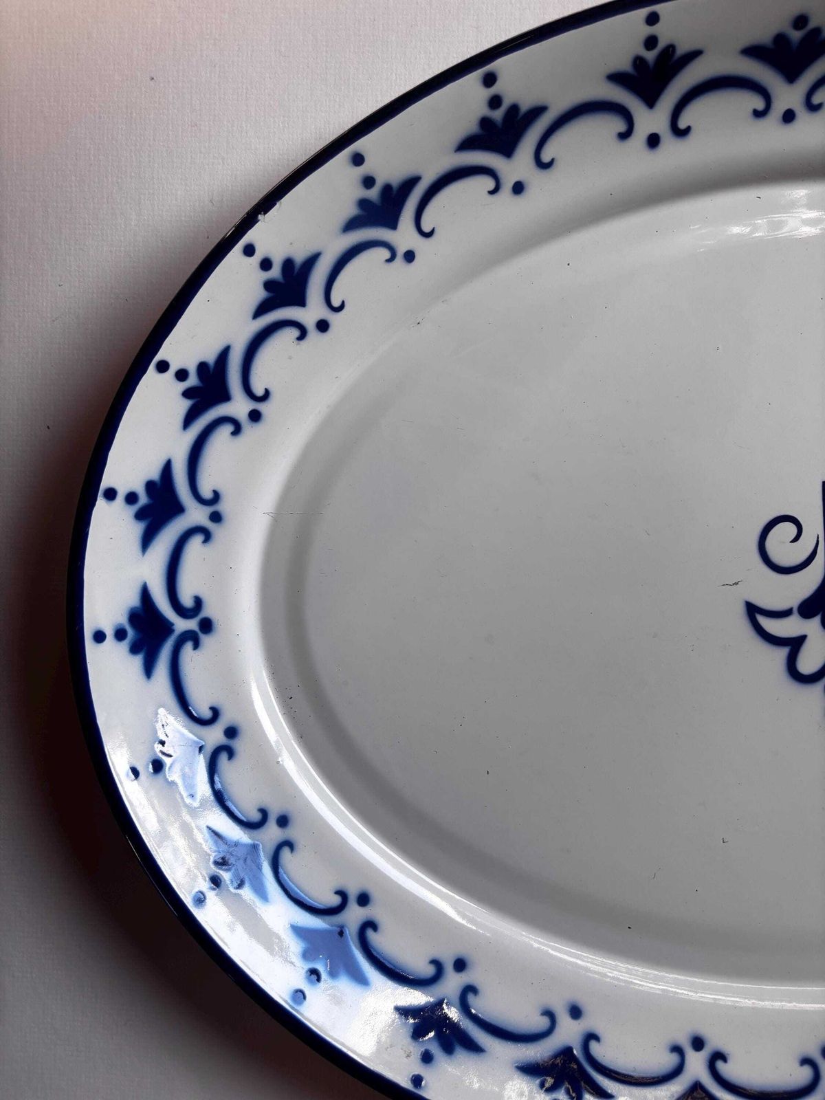 Blue And White Enamel Platter Ikea Arv Idyll Swedish Dish Vintage Modernaire Enamel Platter photo buy