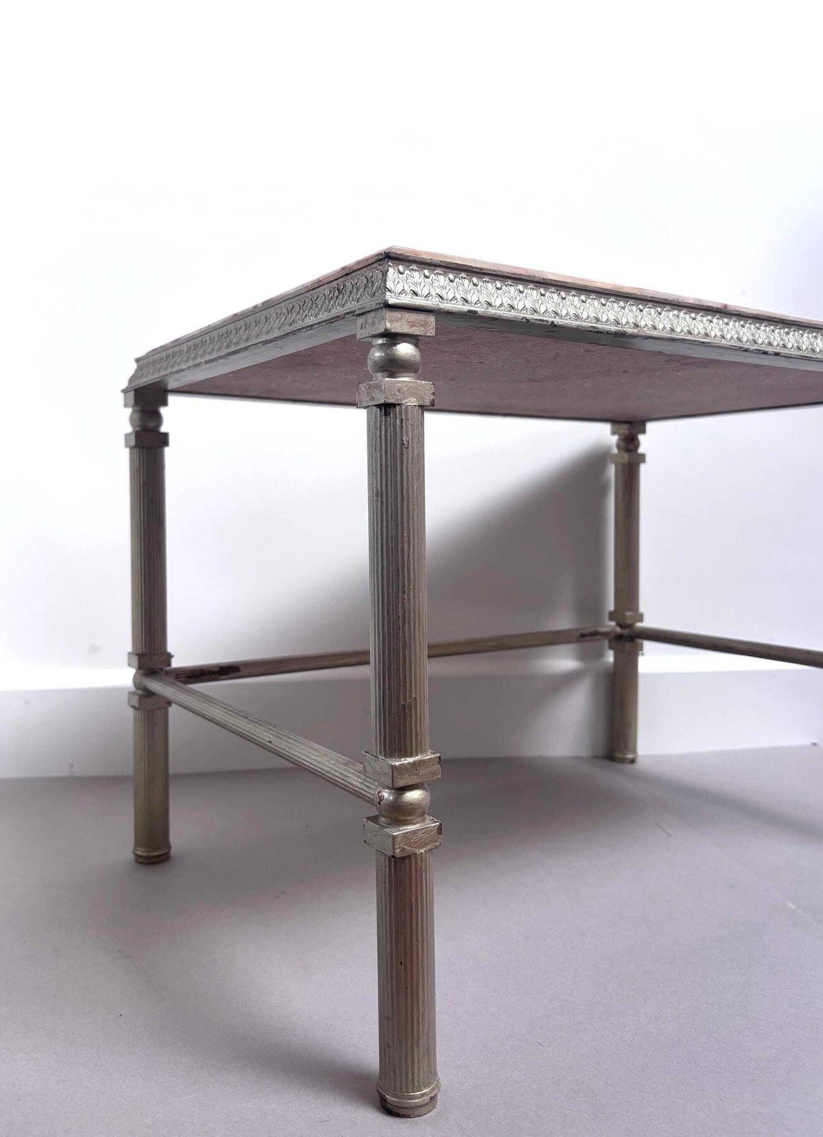 Vintage Brass Marble Side Table Maison Jansen Style 1970s Coffee Table Hollywood Regency Brass Accent Table photo buy