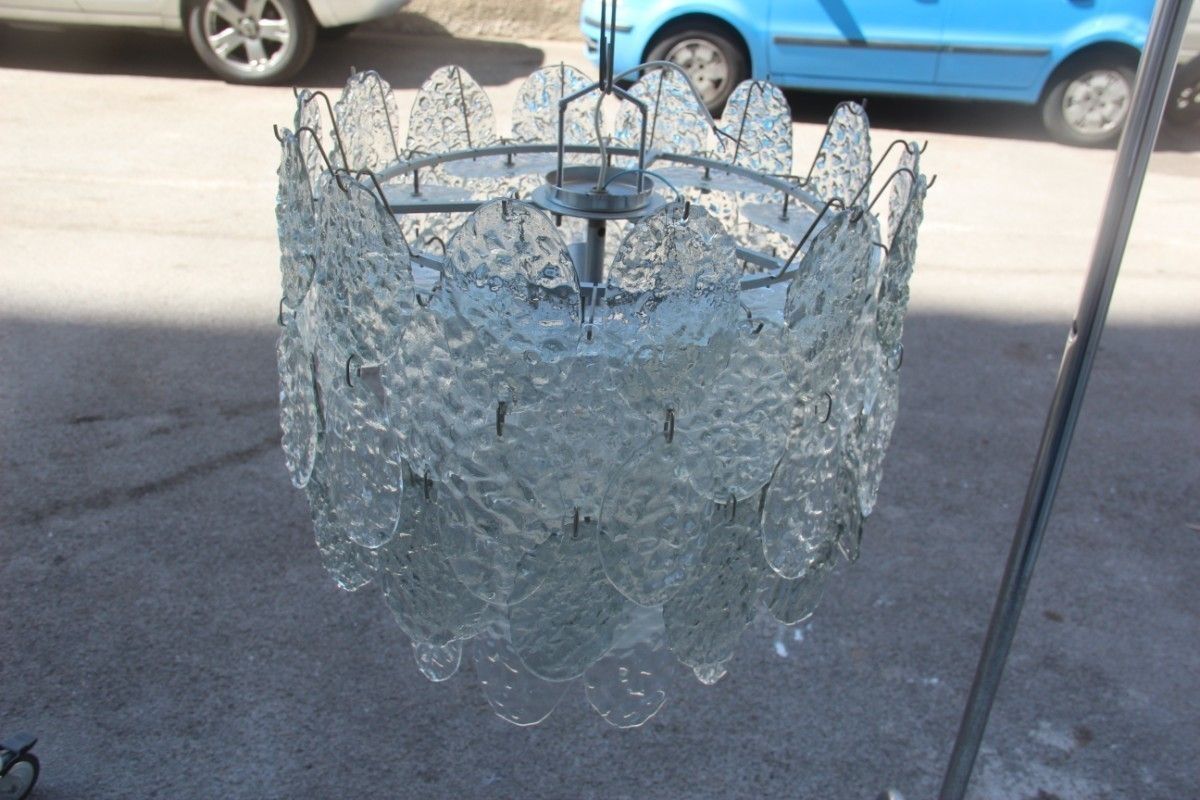 photo furniture Vistosi Italian Mid Century Chandelier Murano Art Glass 1960