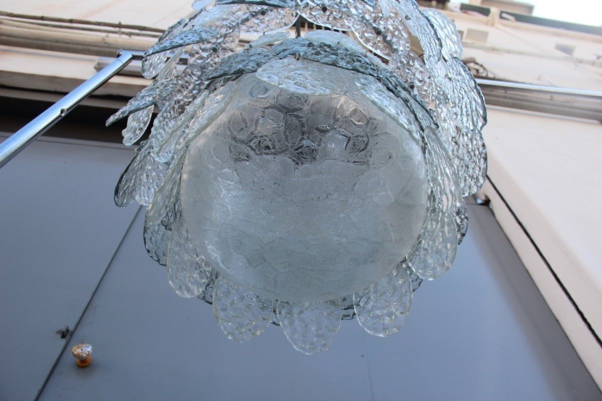 photo for sale Vistosi Italian Mid Century Chandelier Murano Art Glass 1960