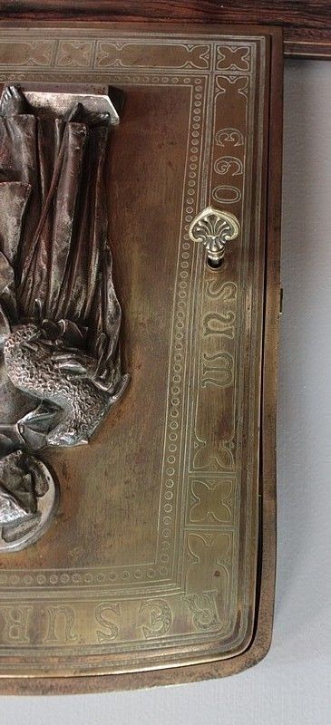 19th Century Bronze Tabernacle Door photo vintage