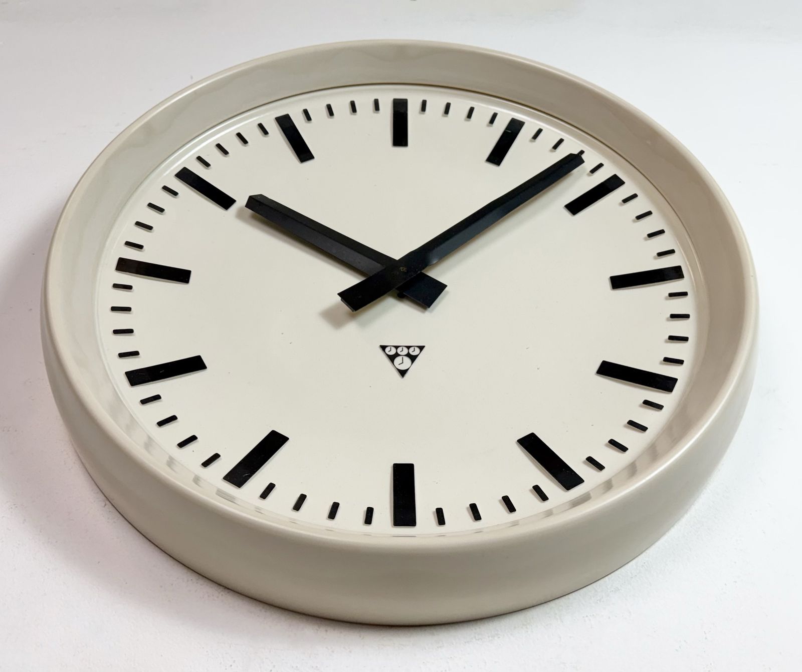 Large Industrial Bakelite Factory Wall Clock From Pragotron, 1960s photo buy
