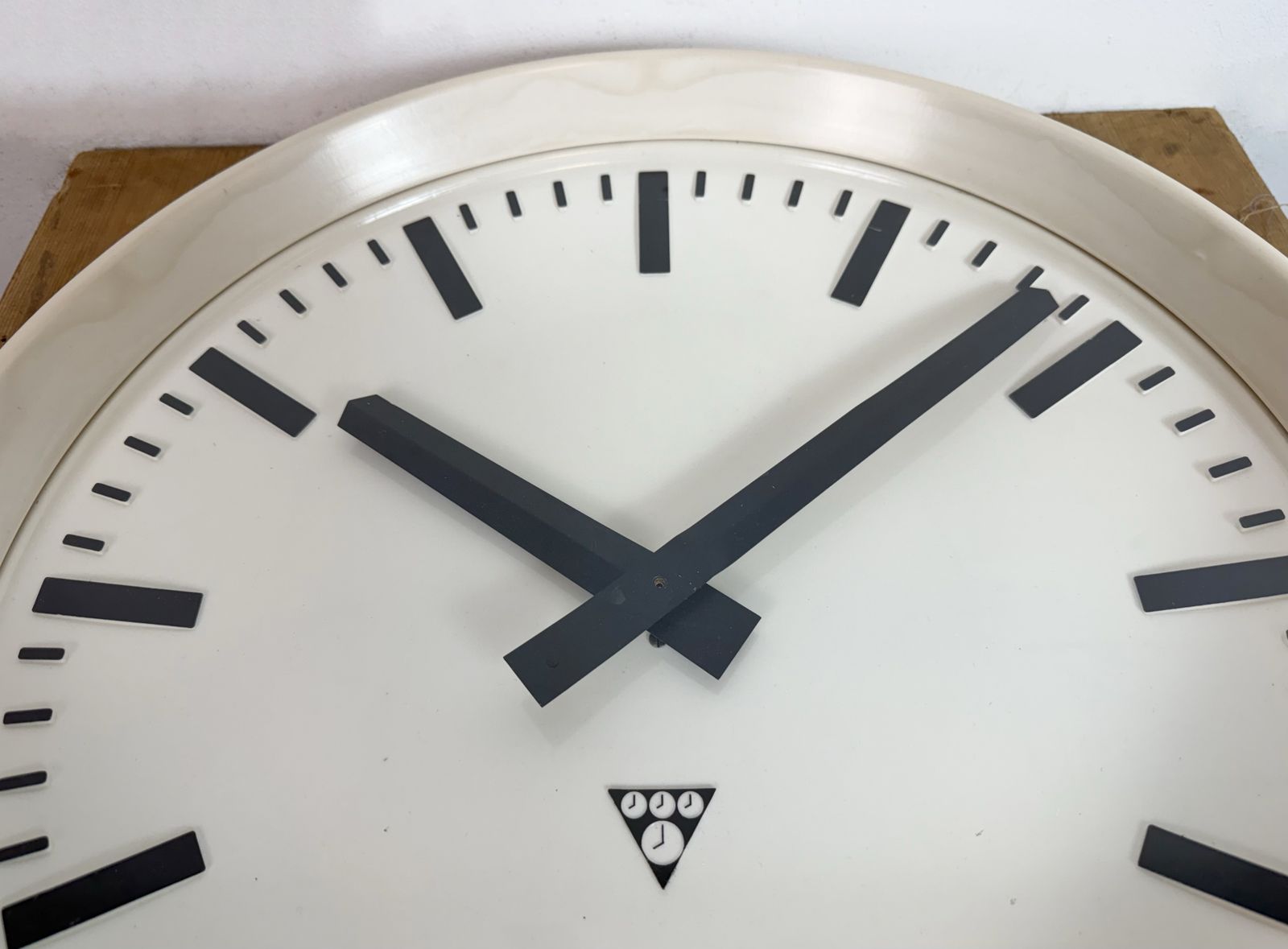 Home Decor Large Industrial Bakelite Factory Wall Clock From Pragotron, 1960s photo