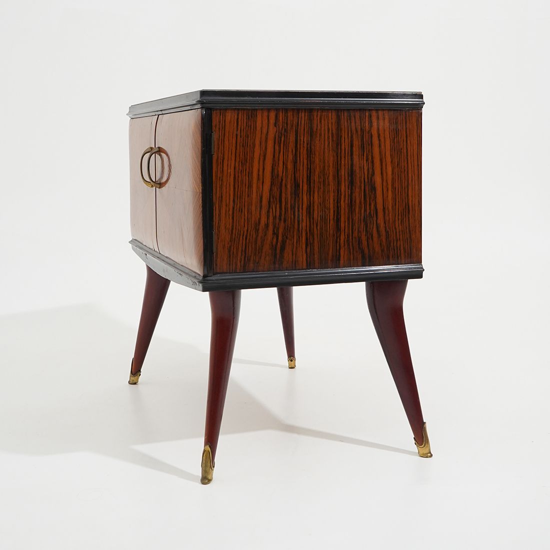 Pair Of Bedside Tables With Glass Top, 1950s photo buy