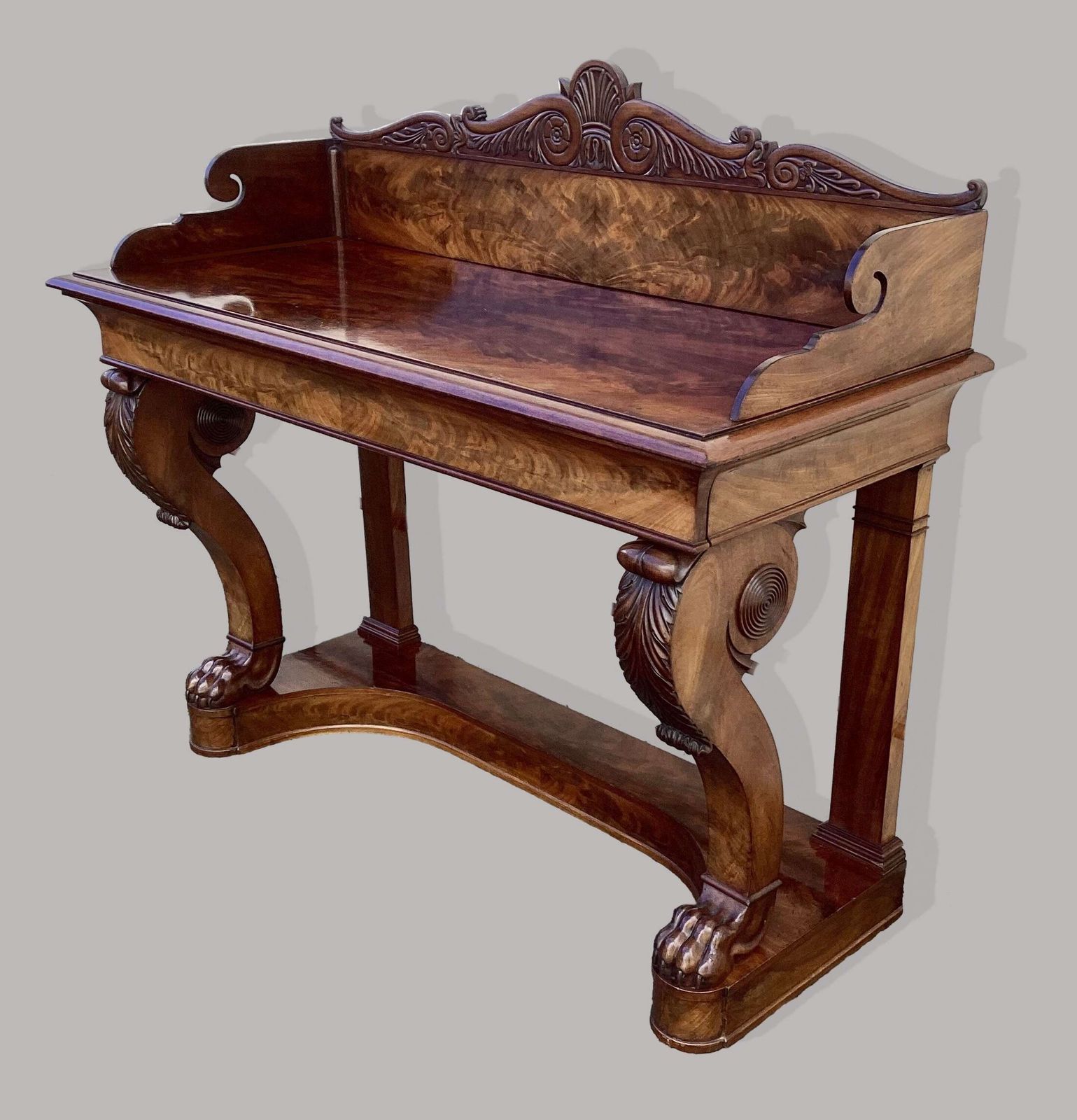 Good Late Regency Mahogany Console Table / Serving Table photo furniture