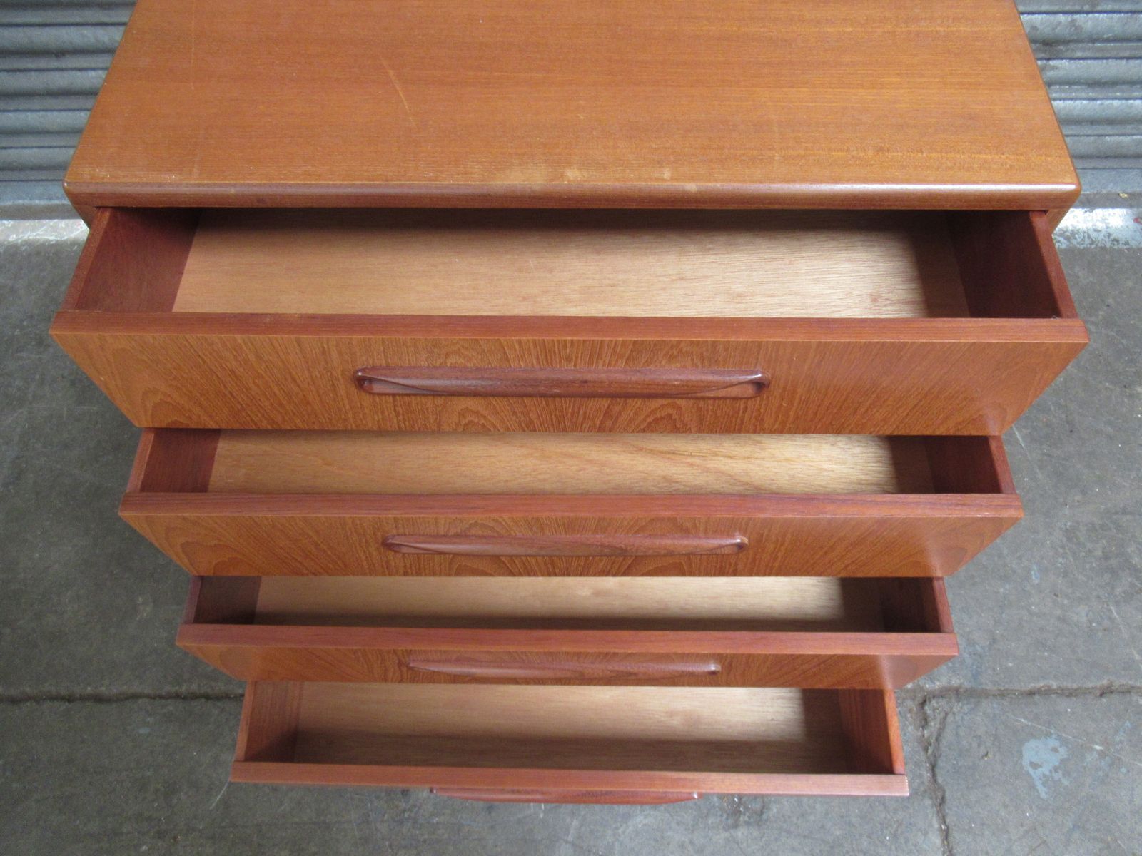 Mid Century  G Plan     Teak Four Drawer Chest photo vintage