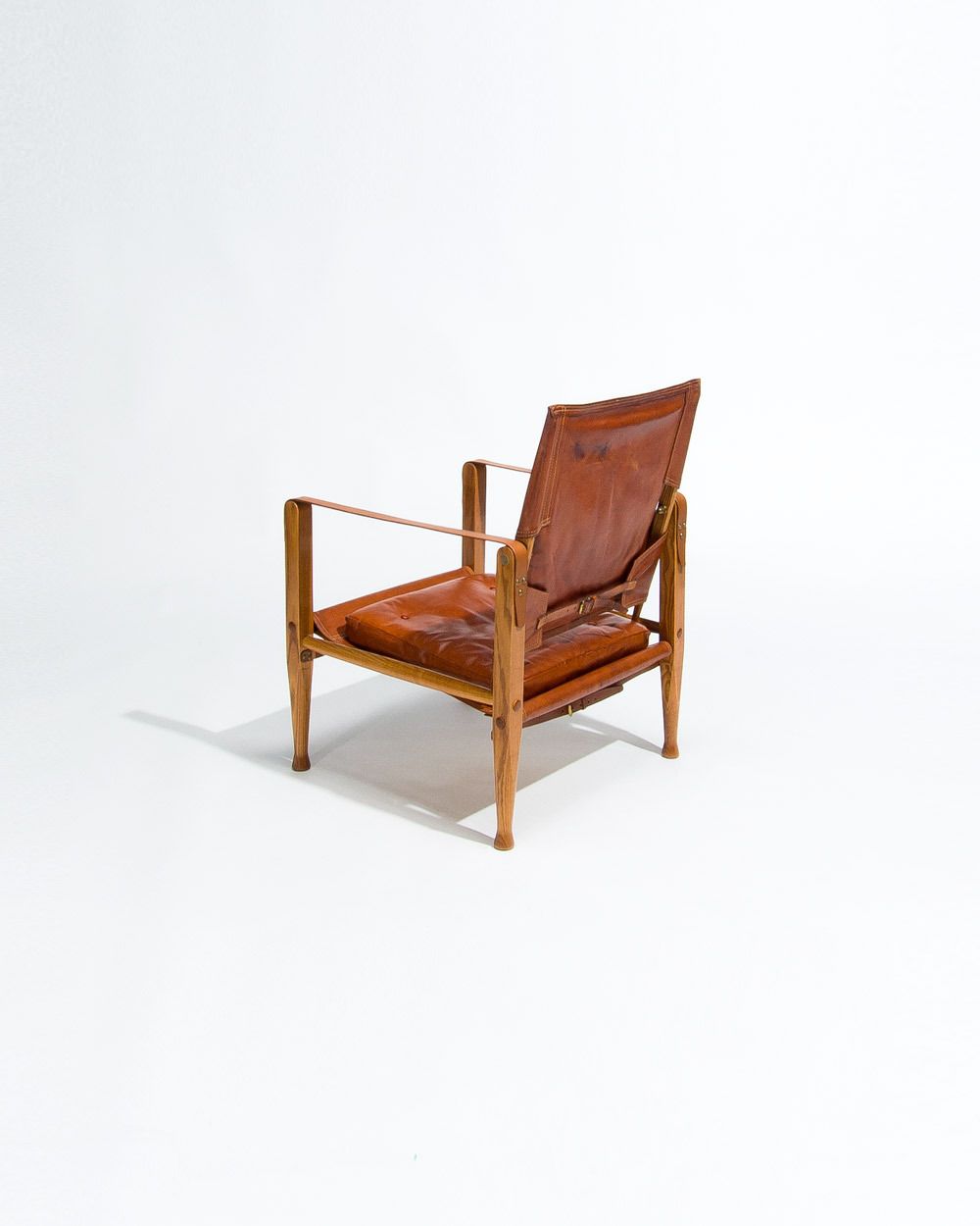 Kaare Klint Safari Chair In Oak And Leather By Rud Rasmussen photo Furniture