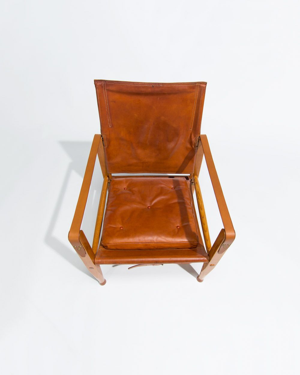 Kaare Klint Safari Chair In Oak And Leather By Rud Rasmussen photo vinterior