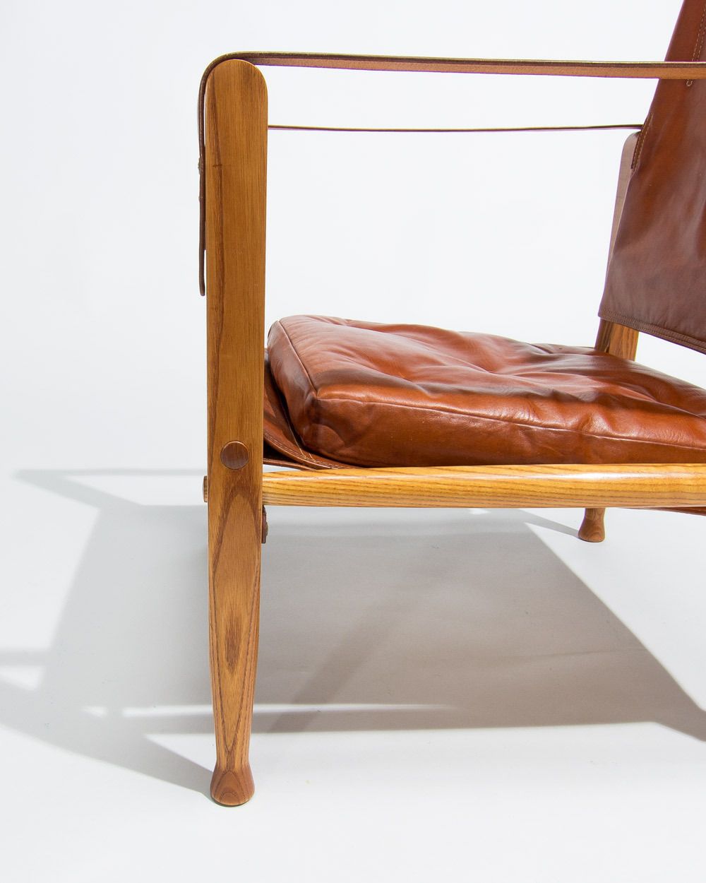 Kaare Klint Safari Chair In Oak And Leather By Rud Rasmussen photo buy