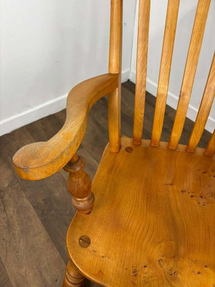 Furniture Vintage Elm Grandfather Rocking Chair photo