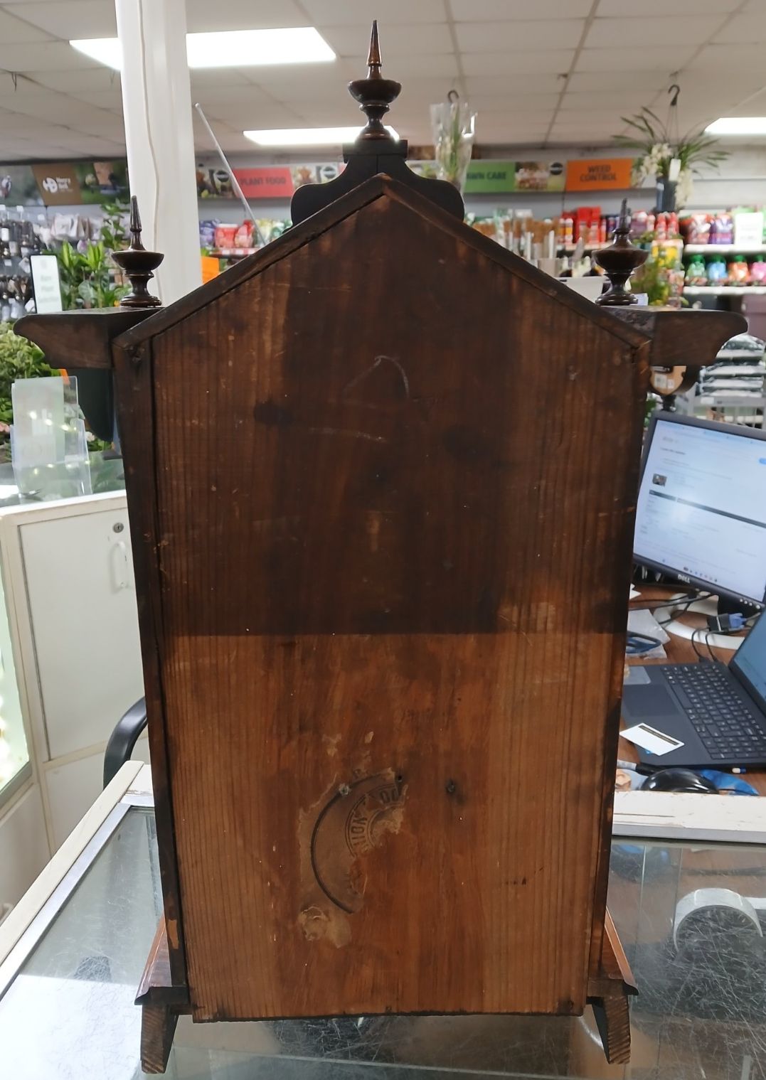 Antique 19th Century American Mahogany Case Gothic Style 8 Day Mantle Clock photo vinterior