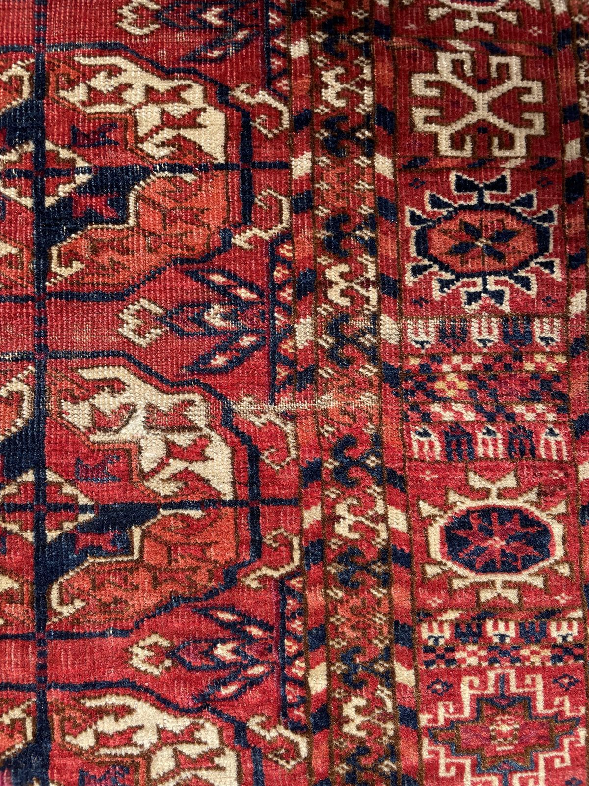 Antique Tekke Turkoman Dowry Rug With Silk Highlights photo vinterior